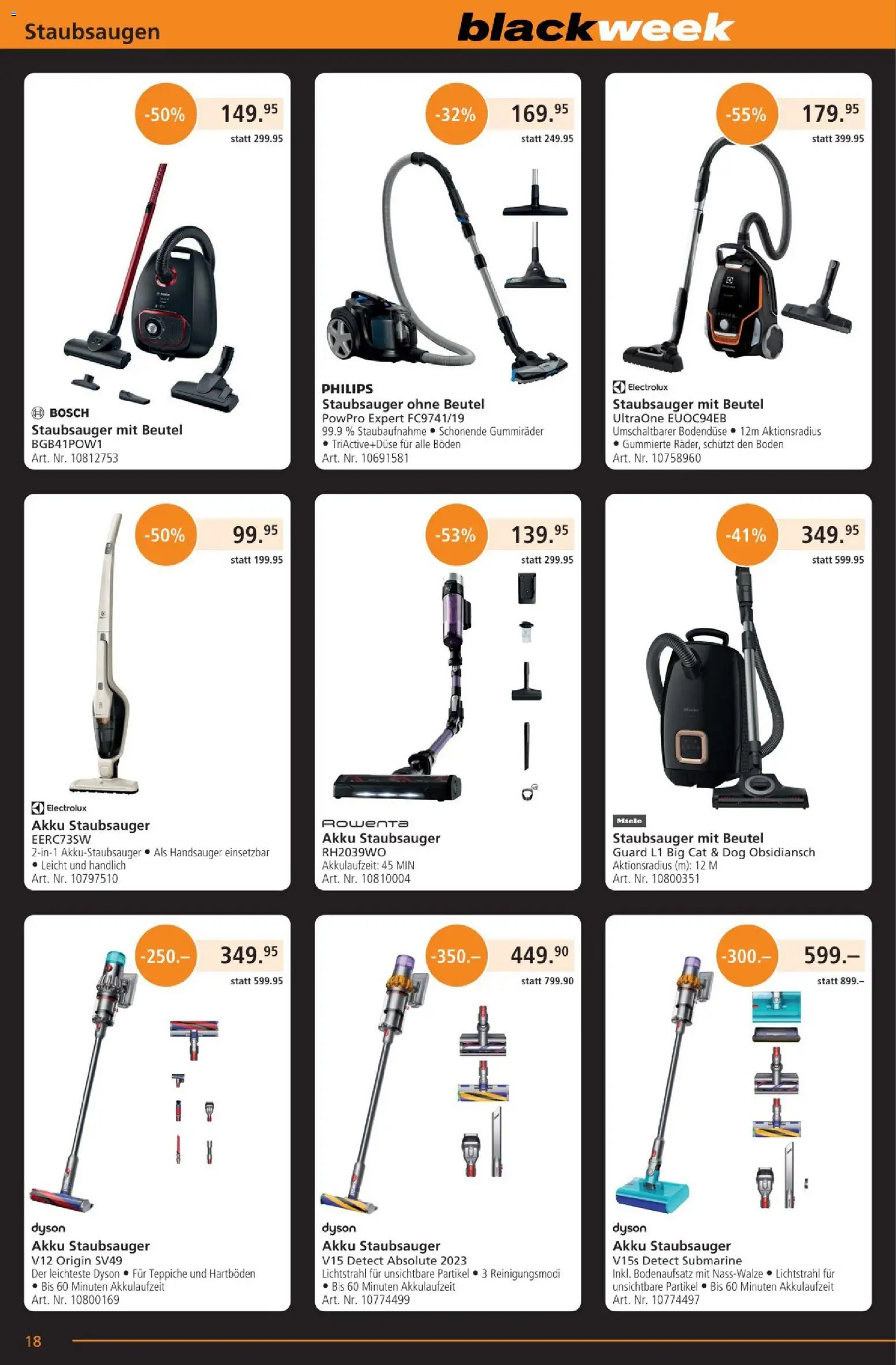 Fust - Black Friday – gültig ab 25.11.2025 | Seite: 18 | Produkte: Staubsauger, Miele, Bosch, Dyson