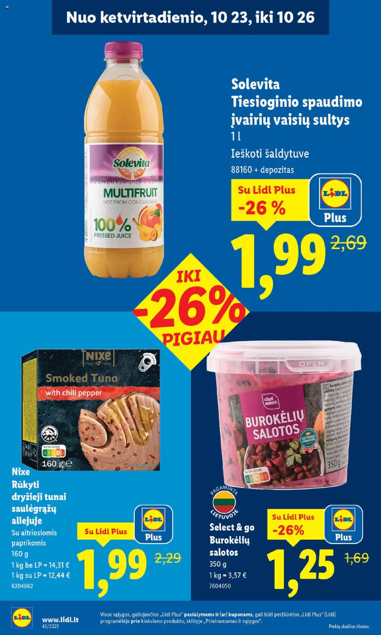 LIDL akcijos nuo 20.10.2025 | Puslapis: 58 | Prekių: Salotos, Sultys