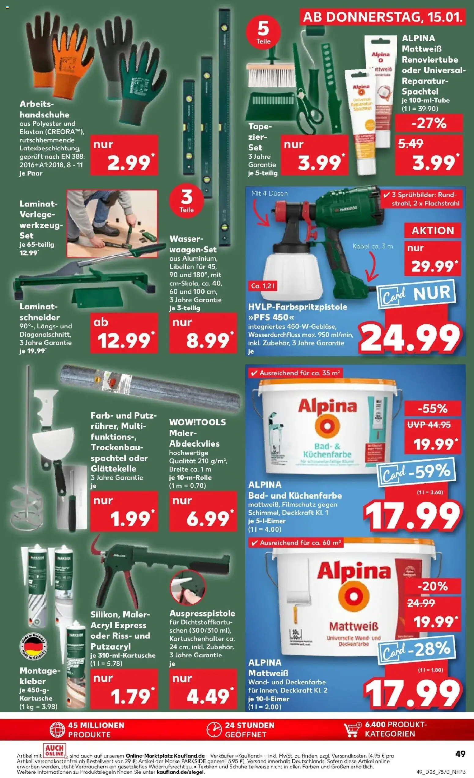 Kaufland prospekt Frankenthal	 – gültig ab 19.01.2026 | Seite: 49 | Produkte: Kabel, Mixer, Wasser, Handschuhe