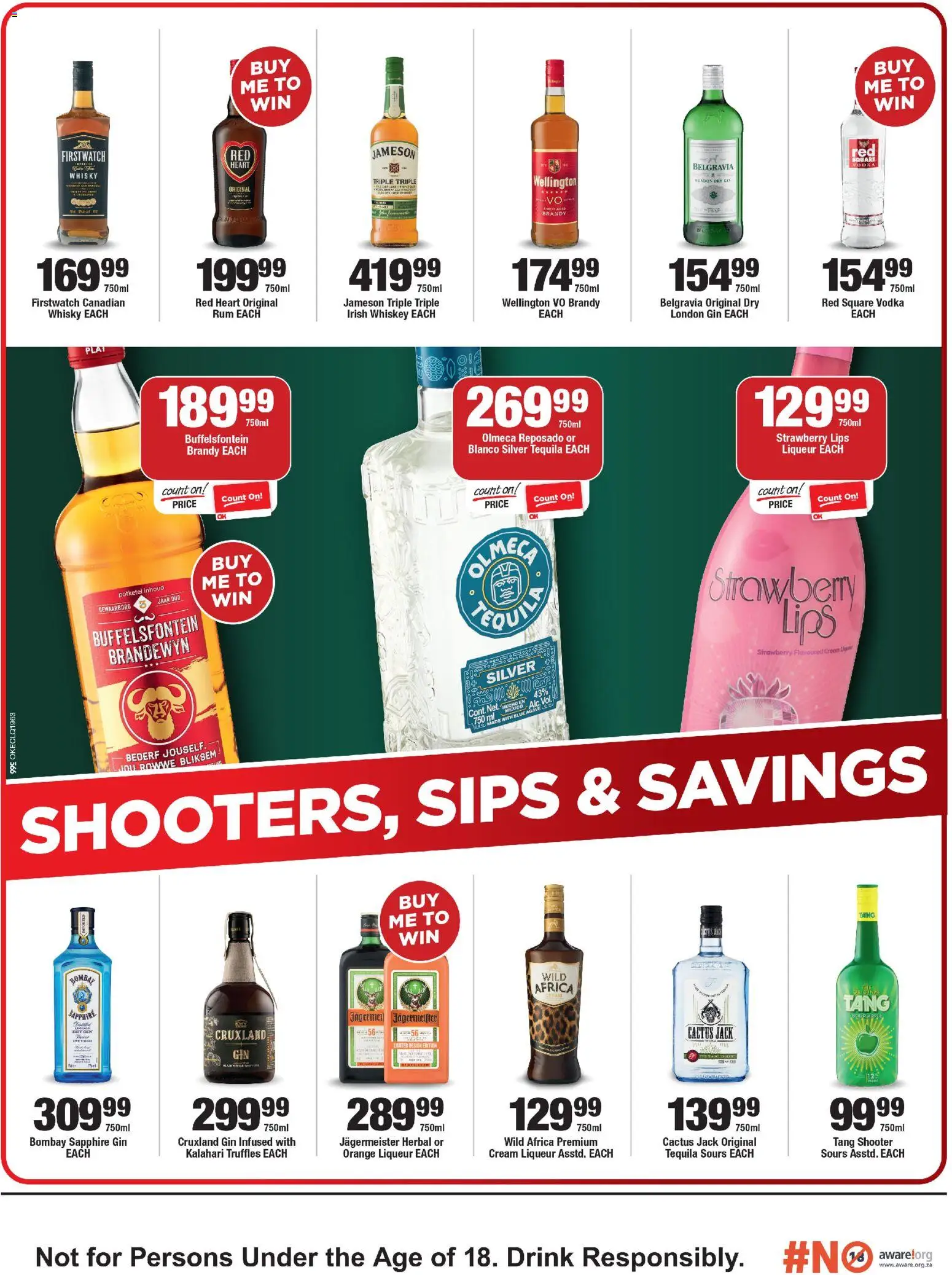 New OK Foods catalogue – valid from 25.02.2026 | Page: 2 | Products: Brandy, Rum, Vodka, Whiskey