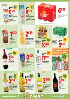 E.leclerc katalog │ velja od 16.07.2025 | Stran: 19 | Izdelki: Falafel, Vino, Pivo, Gin