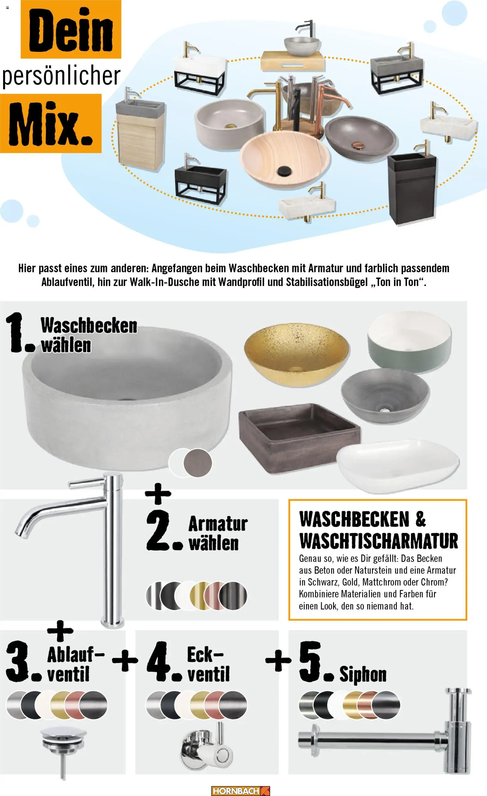 Hornbach Prospekt 	 – gültig ab 02.02.2026 | Seite: 48 | Produkte: Waschbecken, Armatur