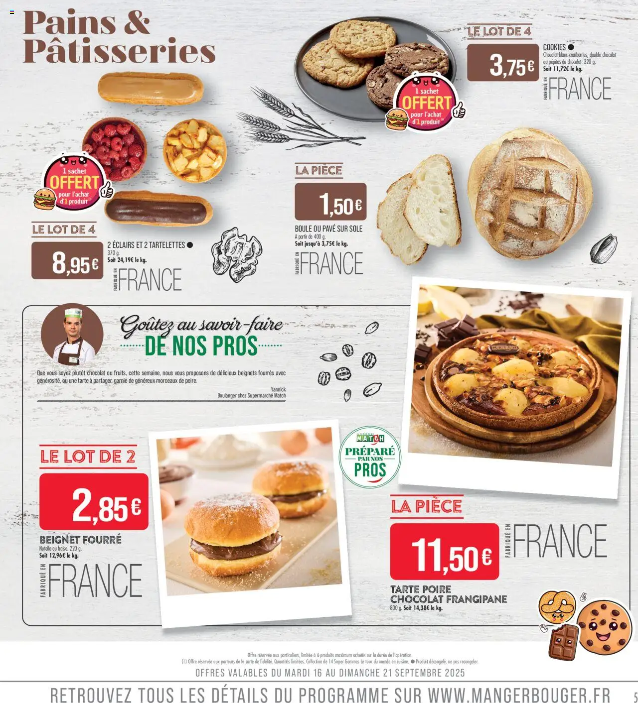 | Page: 5 | Produits: Poire, Cookies, Nutella, Chocolat