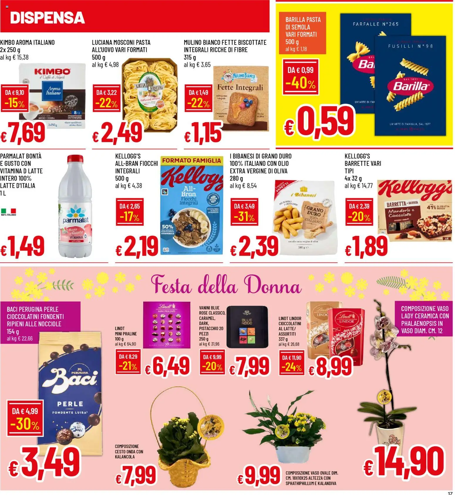 Volantino Galassia del 05.03.2026 | Pagina: 17 | Prodotti: Caffè, Nocciole, Olio extra vergine, Vaso