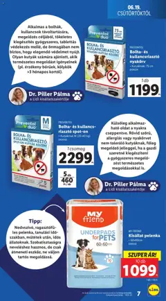 Lidl akciós ujság - amely érvényes a következő dátumtól: 19.06.2025 | Oldal: 7 | Termékek: Kullancsriasztó, Pelenka, Riasztó