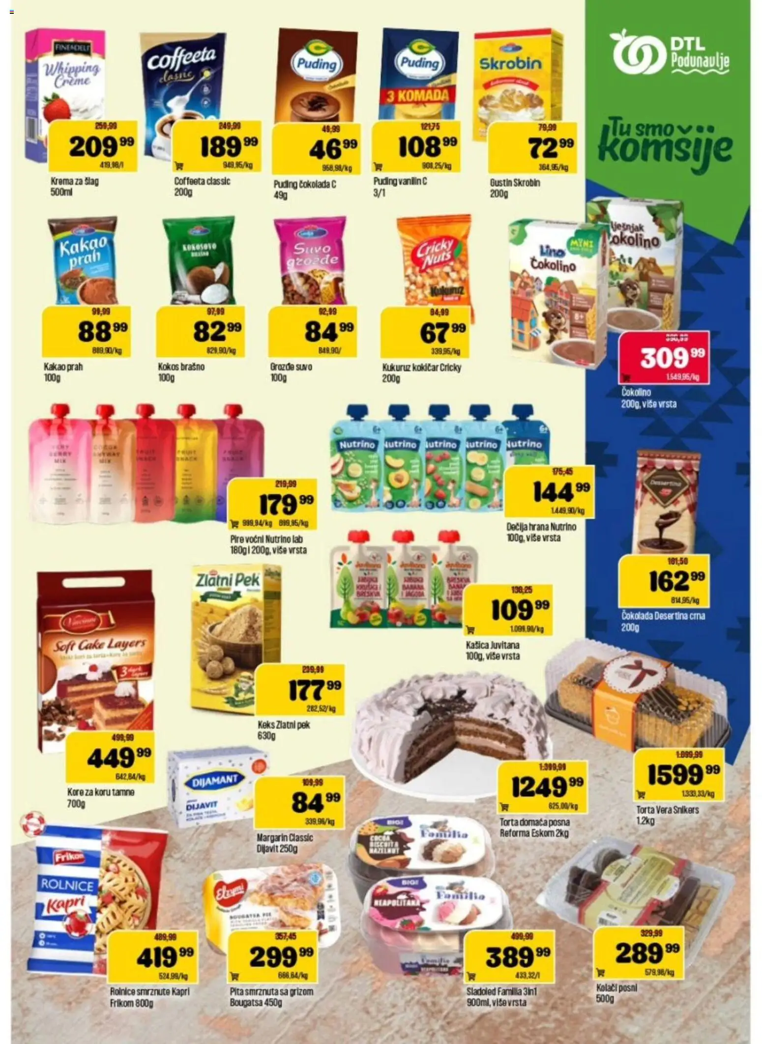 Podunavlje katalog - važi od 25.03.2026 | Strana: 7 | Proizvode: Sladoled, Margarin, Kukuruz, Čokolada