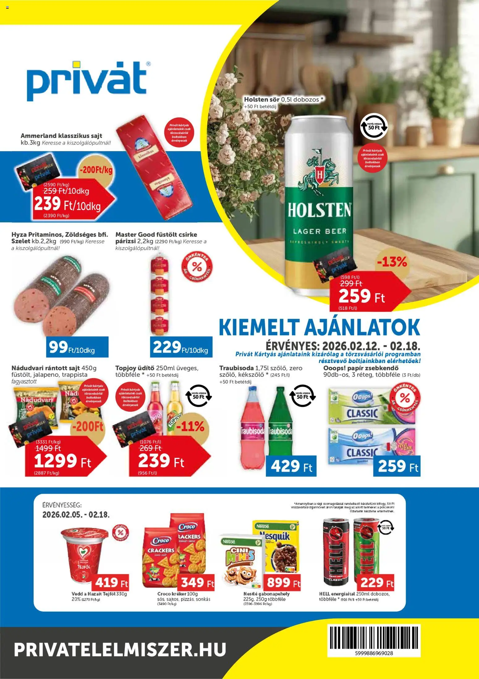 PRIVÁT akciós ujság - amely érvényes a következő dátumtól: 12.02.2026 | Oldal: 1