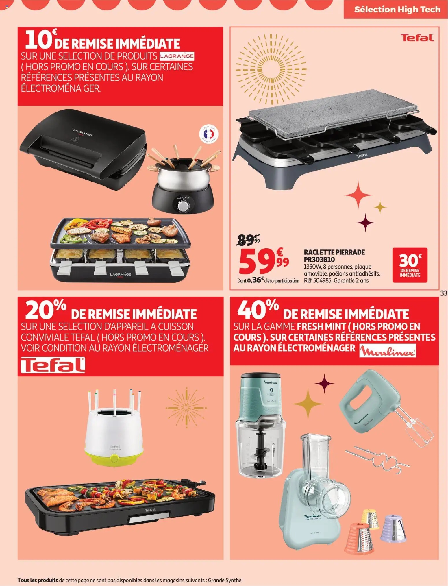 {H1} | Page: 33 | Produits: Raclette, Tefal