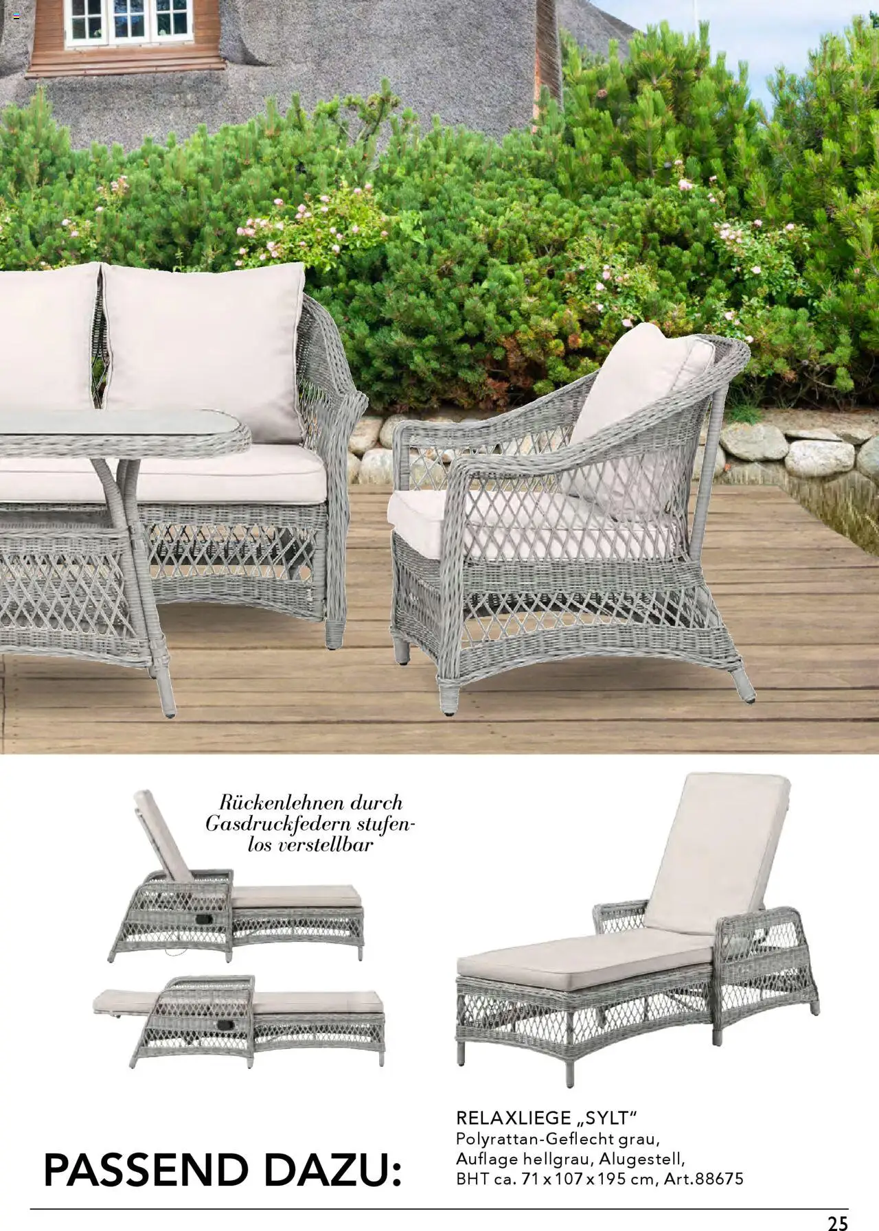 Rahaus Prospekt Gartenmöbel – gültig ab 07.04.2025 | Seite: 25 | Produkte: Relaxliege