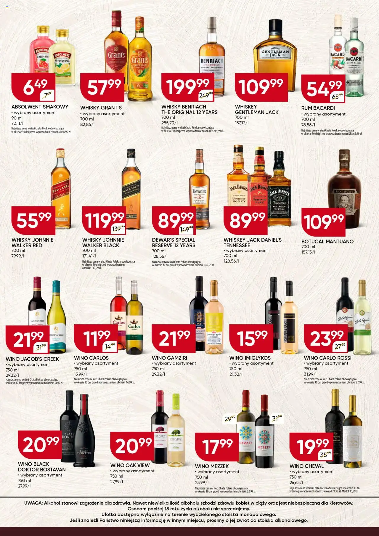 Chata Polska Gazetka - Mocna Oferta od 21.10.2025 | Strona: 2 | Produkty: Merlot, Jack Daniel's, Red label, Whisky