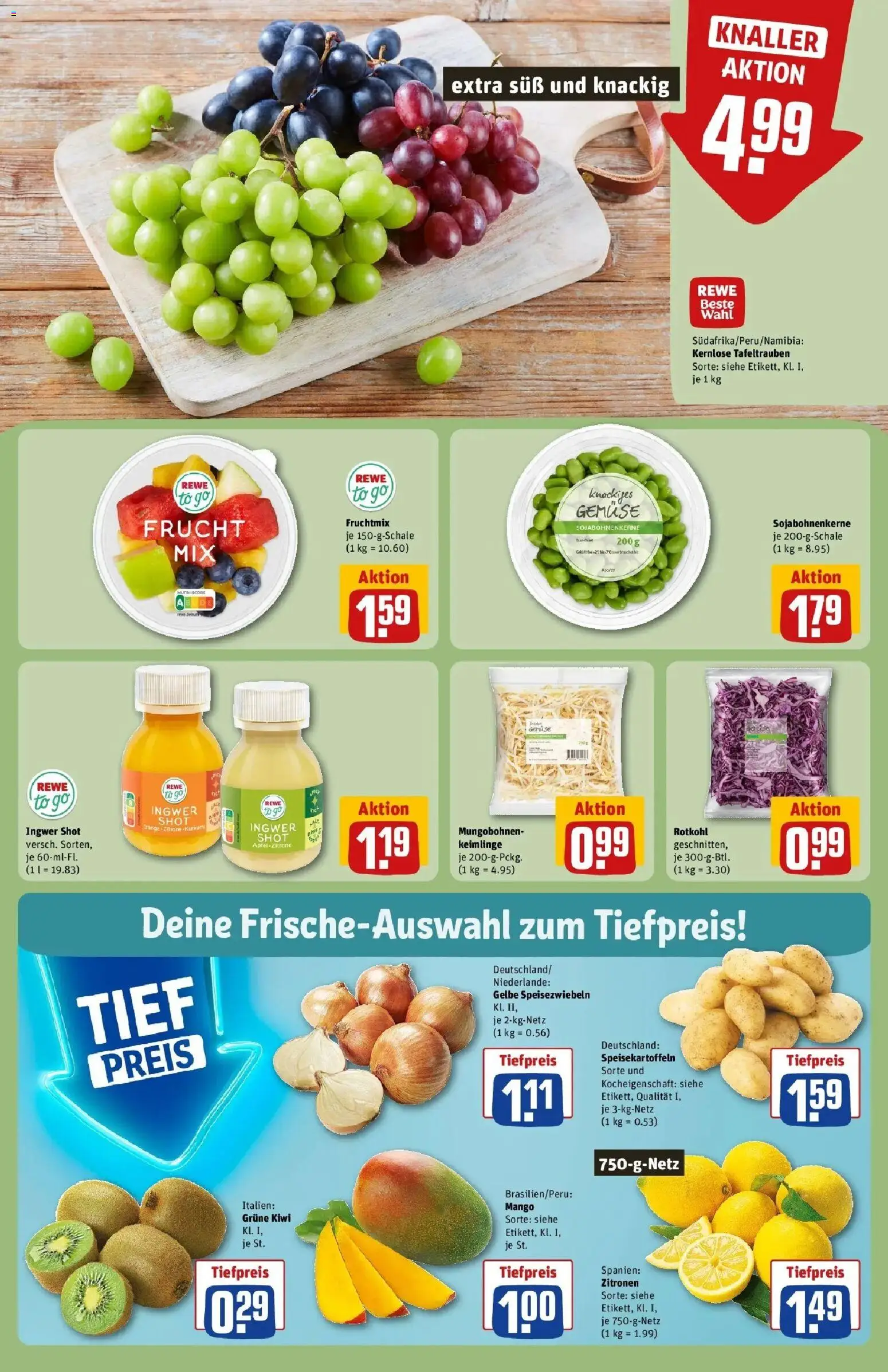 Rewe Prospekt Schenefeld	 – gültig ab 15.03.2026 | Seite: 8 | Produkte: Rotkohl, Mango, Kiwi, Zitronen