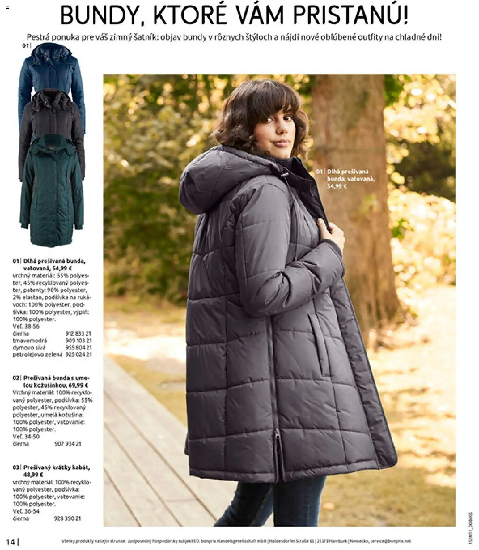 Nové Bonprix akcie – leták je platný od 16.12.2025 | Strana: 16 | Produkty: Šatník, Bunda