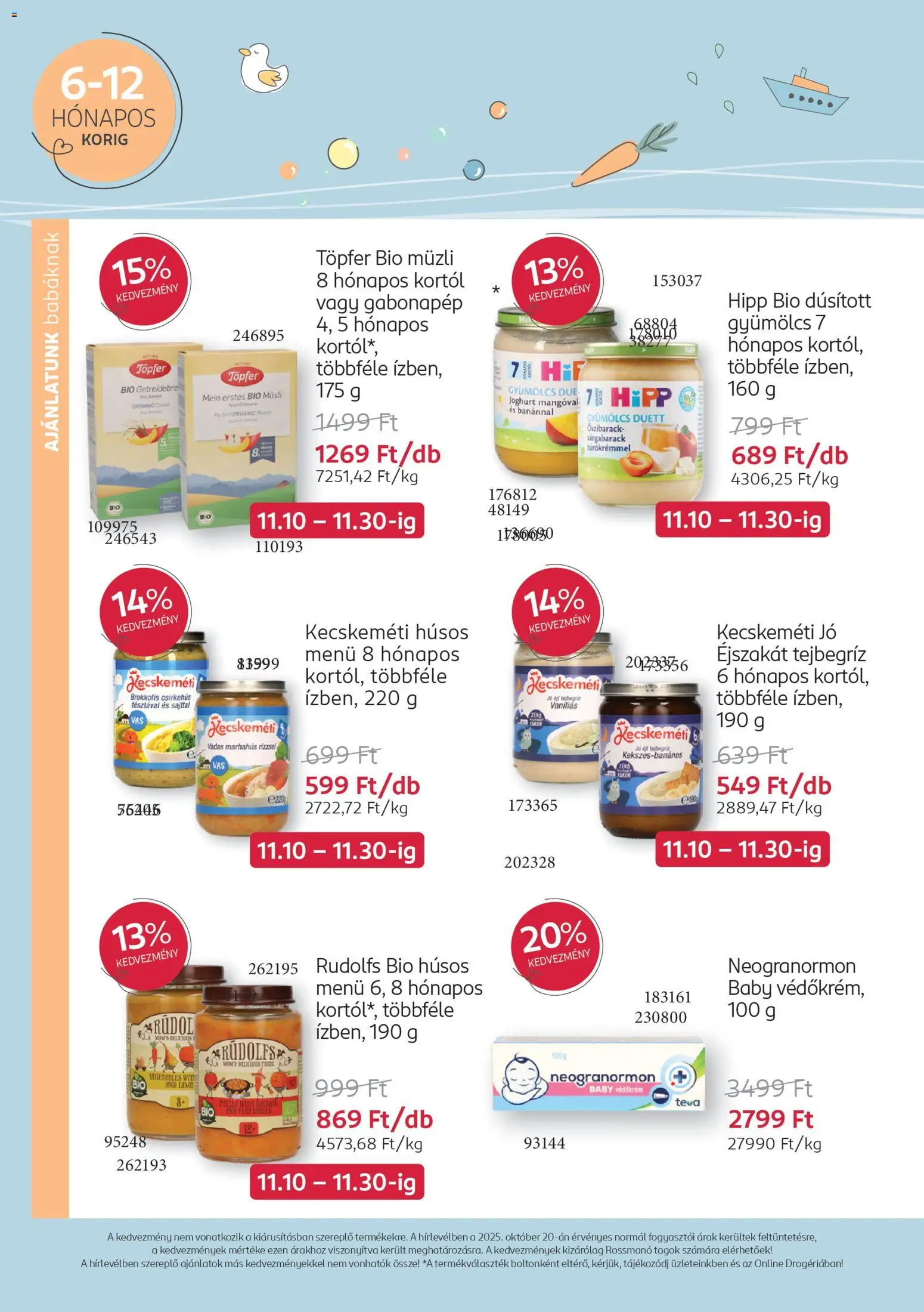 Rossmann akciós ujság - amely érvényes a következő dátumtól: 10.11.2025 | Oldal: 8 | Termékek: Gyümölcs, Joghurt, Csirkehús, Marhahús