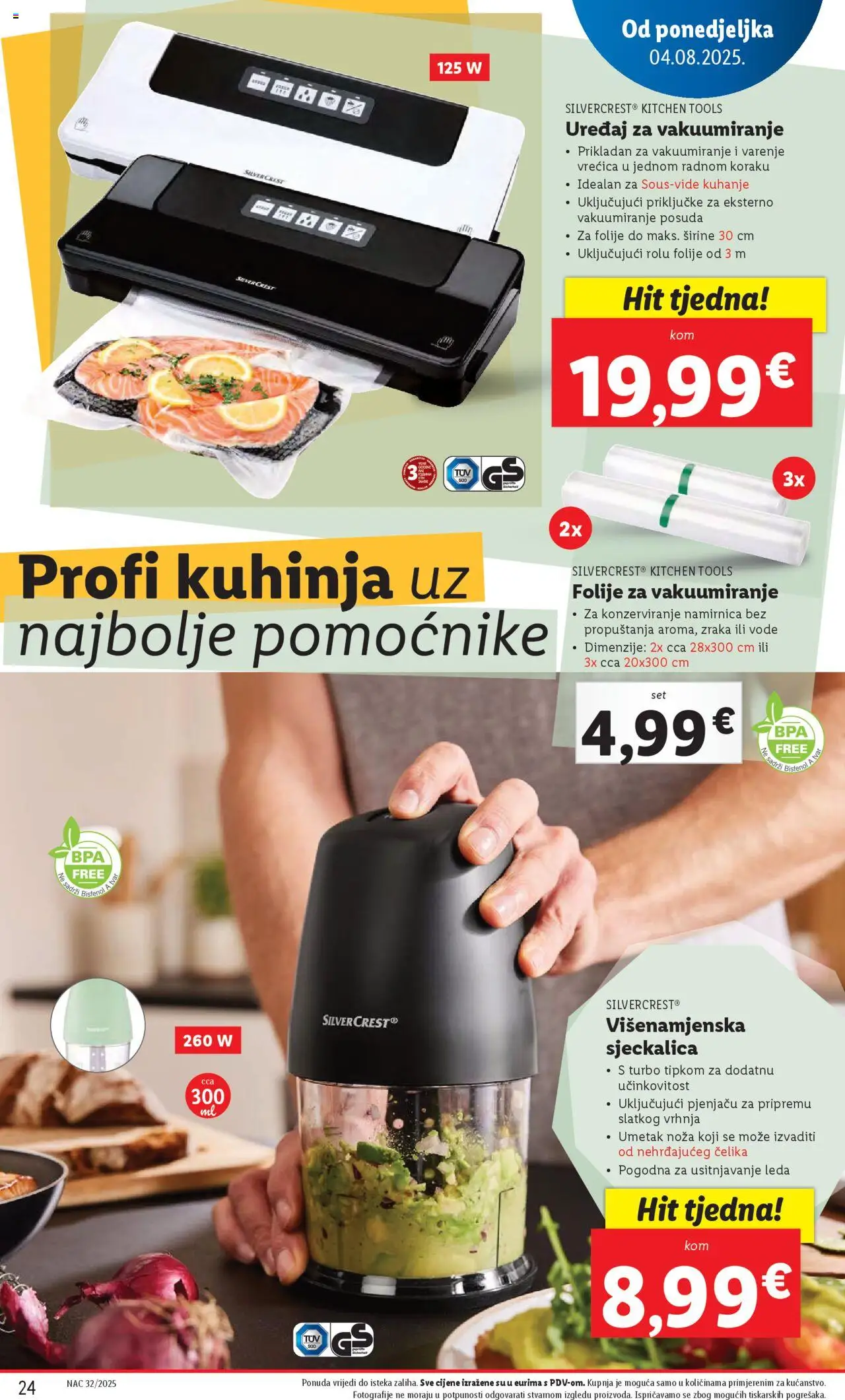 Lidl katalog | vrijedi od 04.08.2025 | Stranica: 24 | Proizvodi: Sjeckalica, Kuhinja
