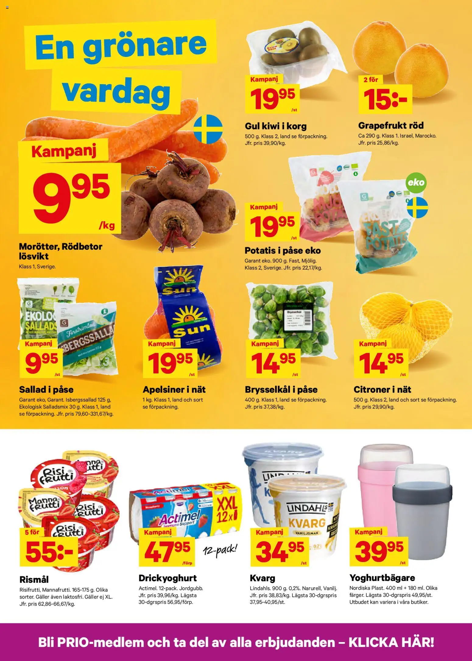 City Gross reklamblad aktuell från 12.01.2026 | Sida: 3 | Produkter: Korg, Apelsiner, Grapefrukt, Kvarg