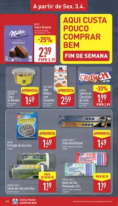 Pré-visualização Aldi folheto válido de 30.03.2026 | Página: 28 | Produtos: Esfregão, Forno, Leite, Chocolate
