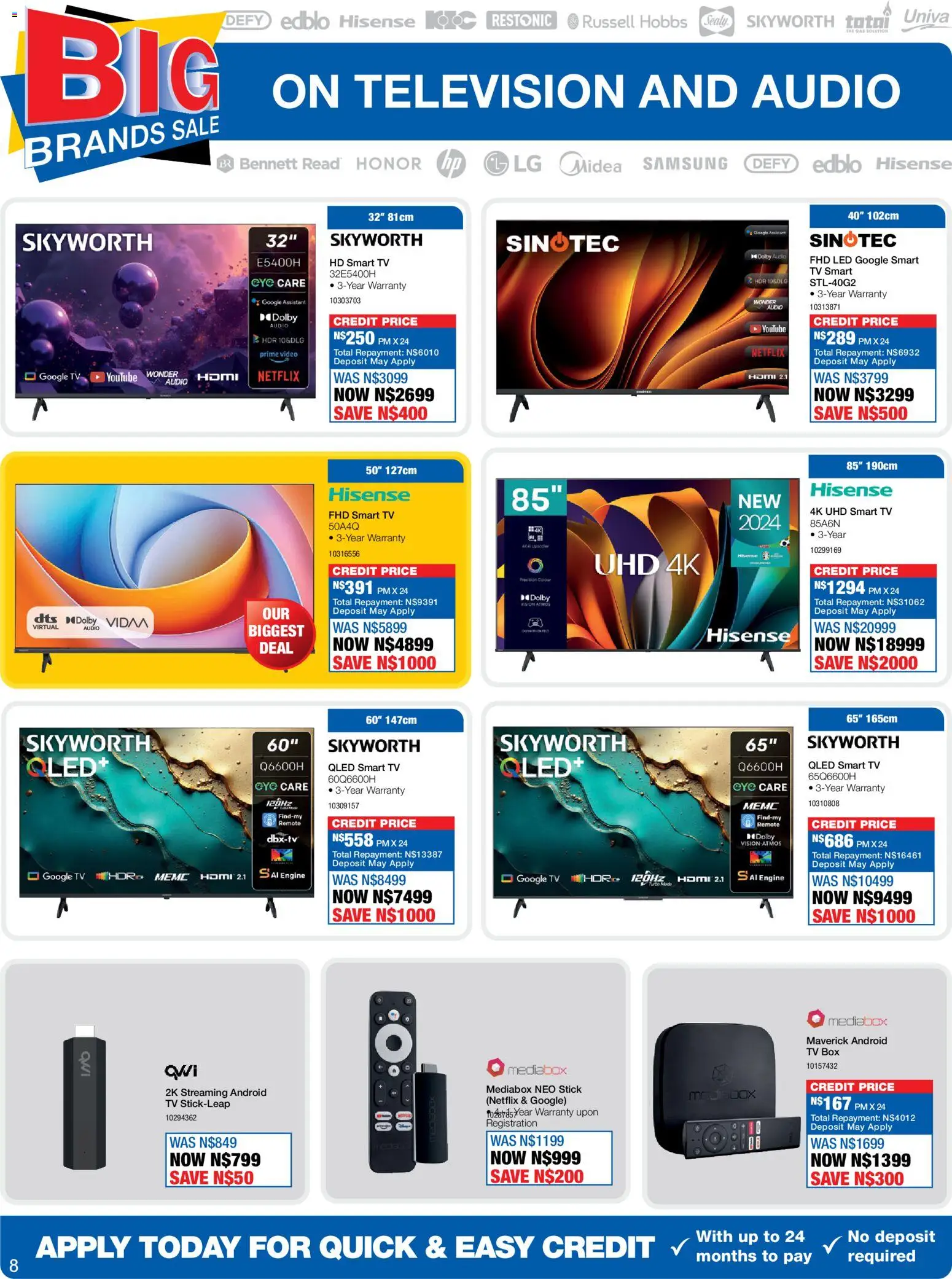 New OK Furniture catalogue – valid from 13.04.2026 | Page: 8 | Products: Television, Audio, Box, Remote