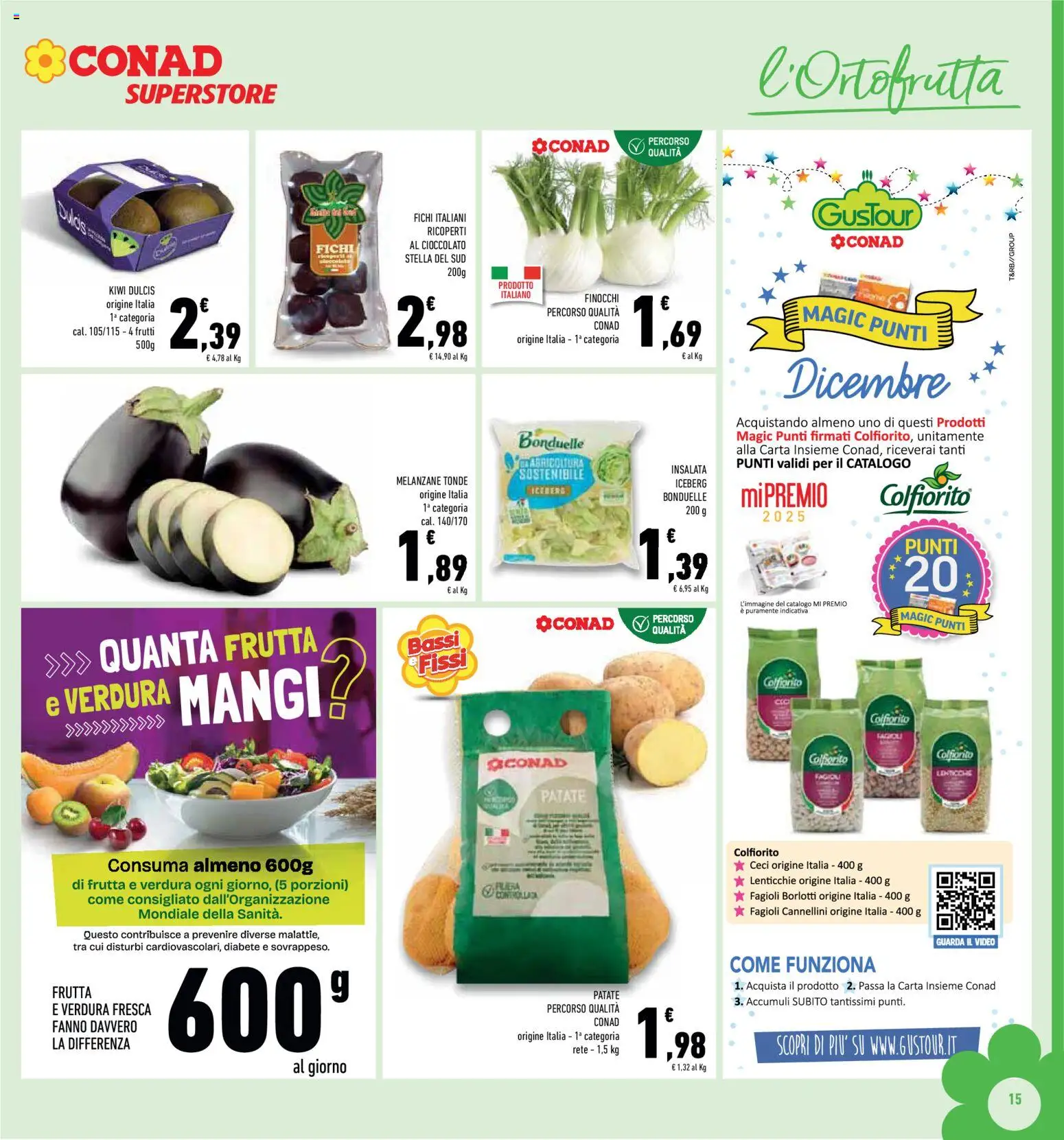Volantino Conad del 01.12.2025 | Pagina: 15 | Prodotti: Cioccolato, Insalata, Ceci, Melanzane