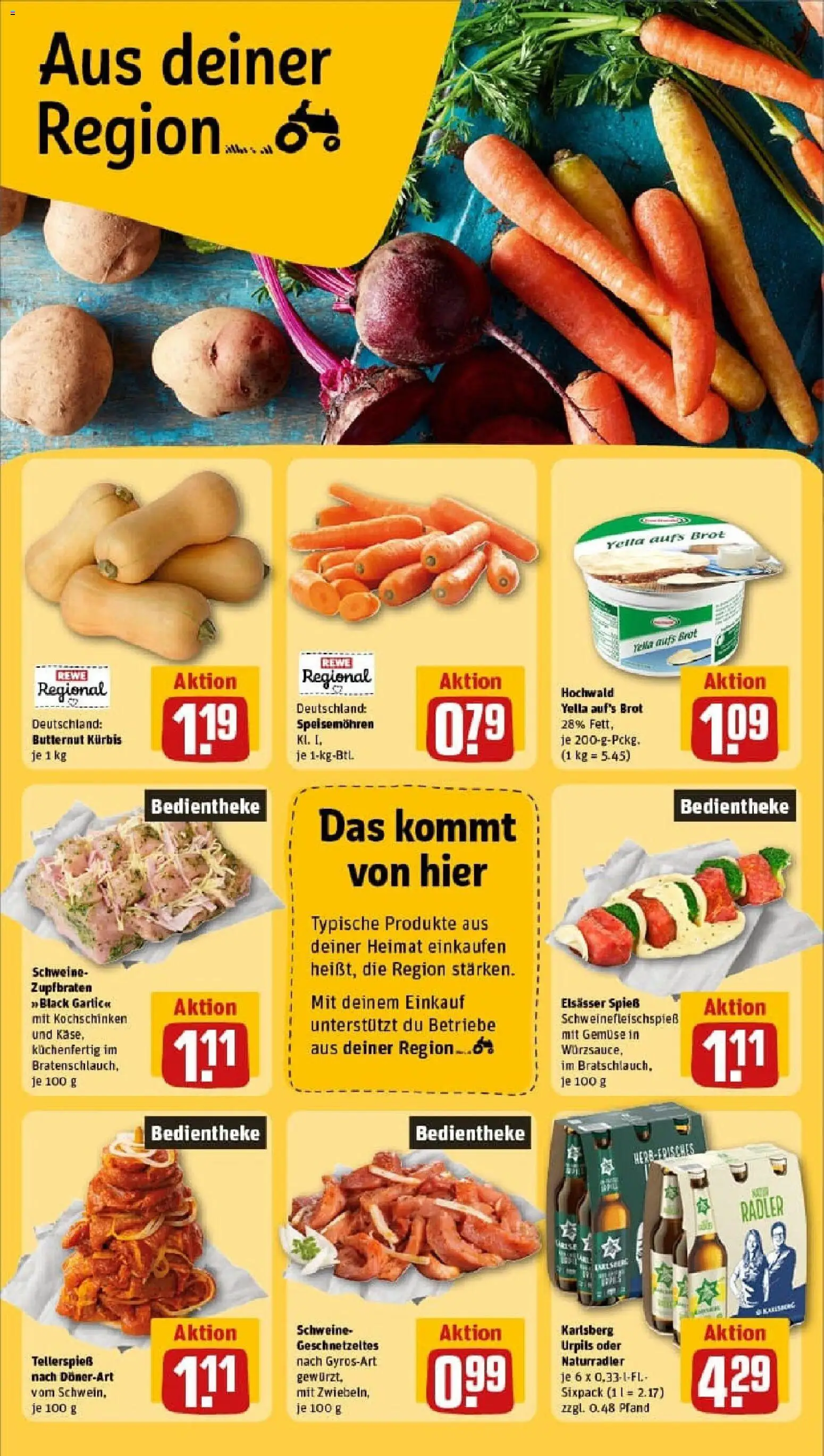 Rewe prospekt Ueberherrn	 – gültig ab 26.10.2025 | Seite: 26 | Produkte: Radler, Gemüse, Kürbis, Brot