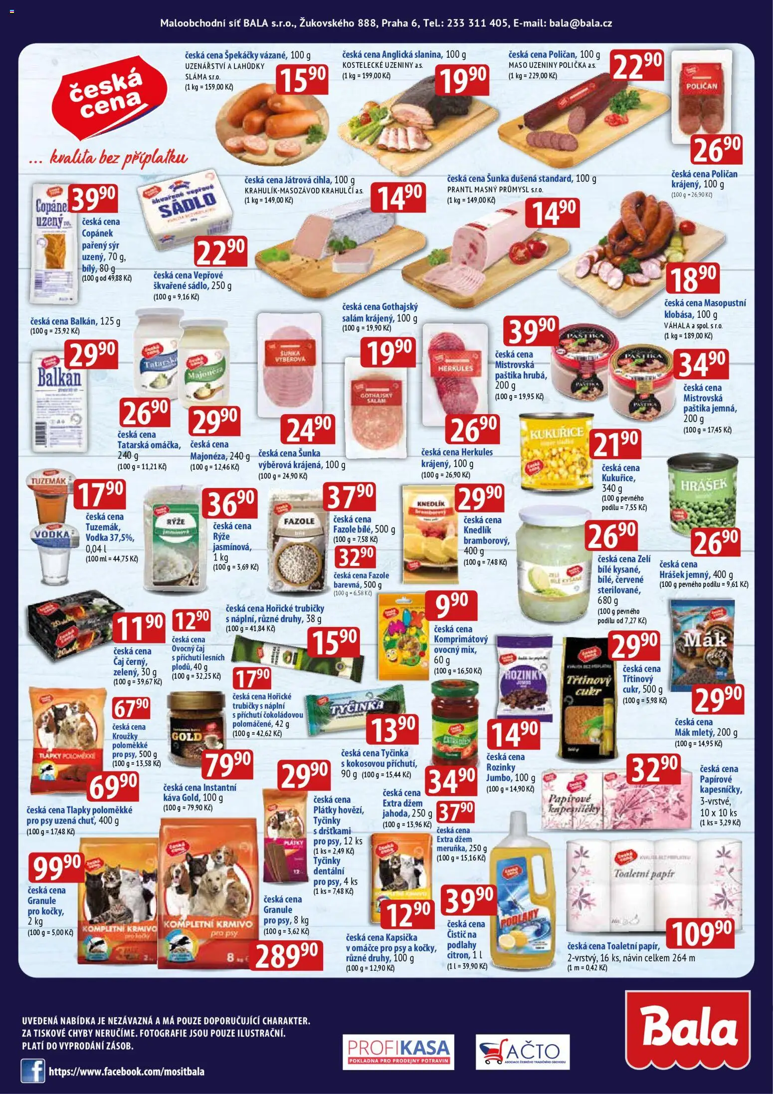 BALA velký leták + od 04.03.2026 | Strana: 6 | Produkty: Káva, Čaj, Fazole, Tuzemák