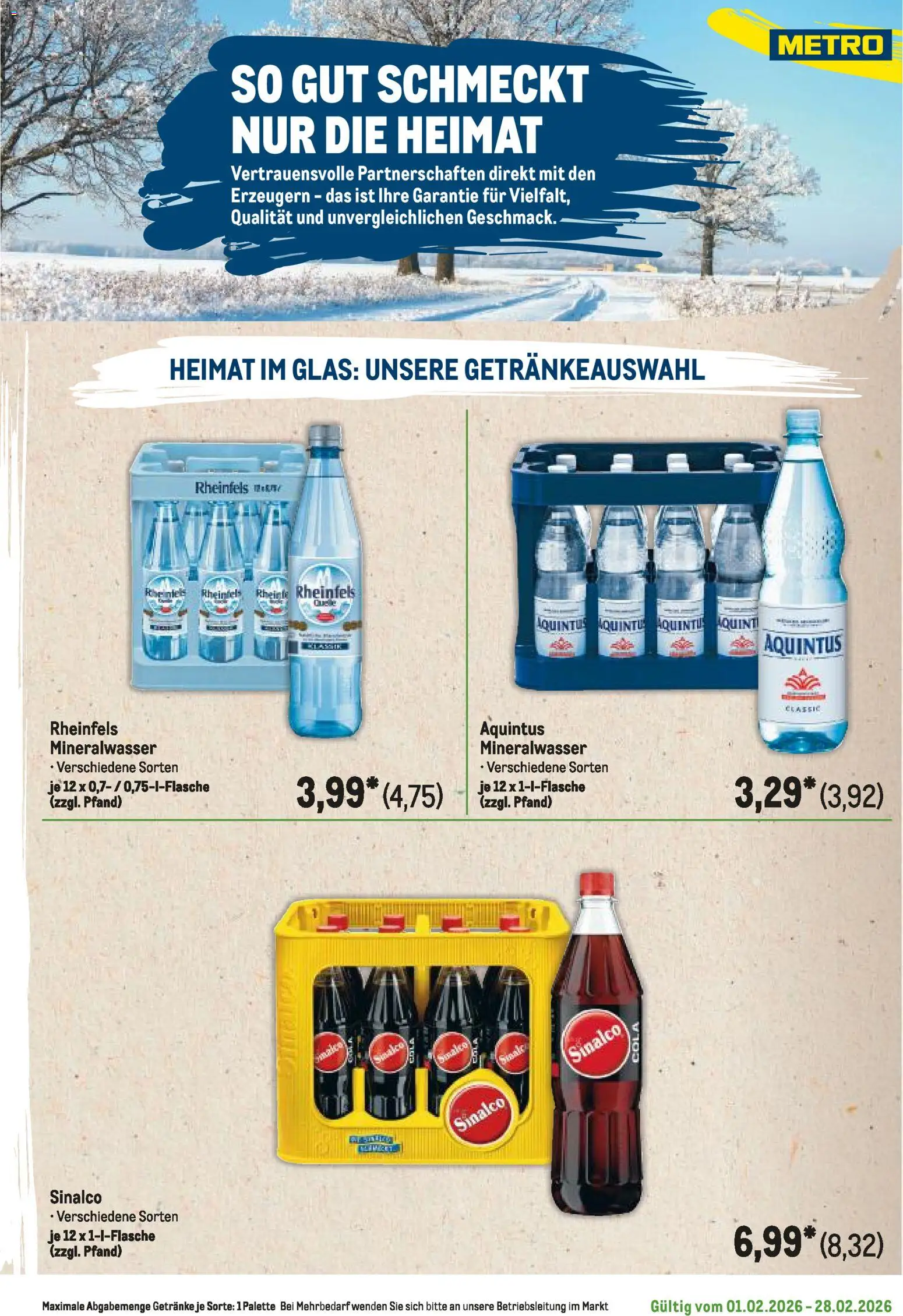 Metro Regionaler Flyer – gültig ab 01.02.2026 | Seite: 21 | Produkte: Sinalco, Cola, Mineralwasser