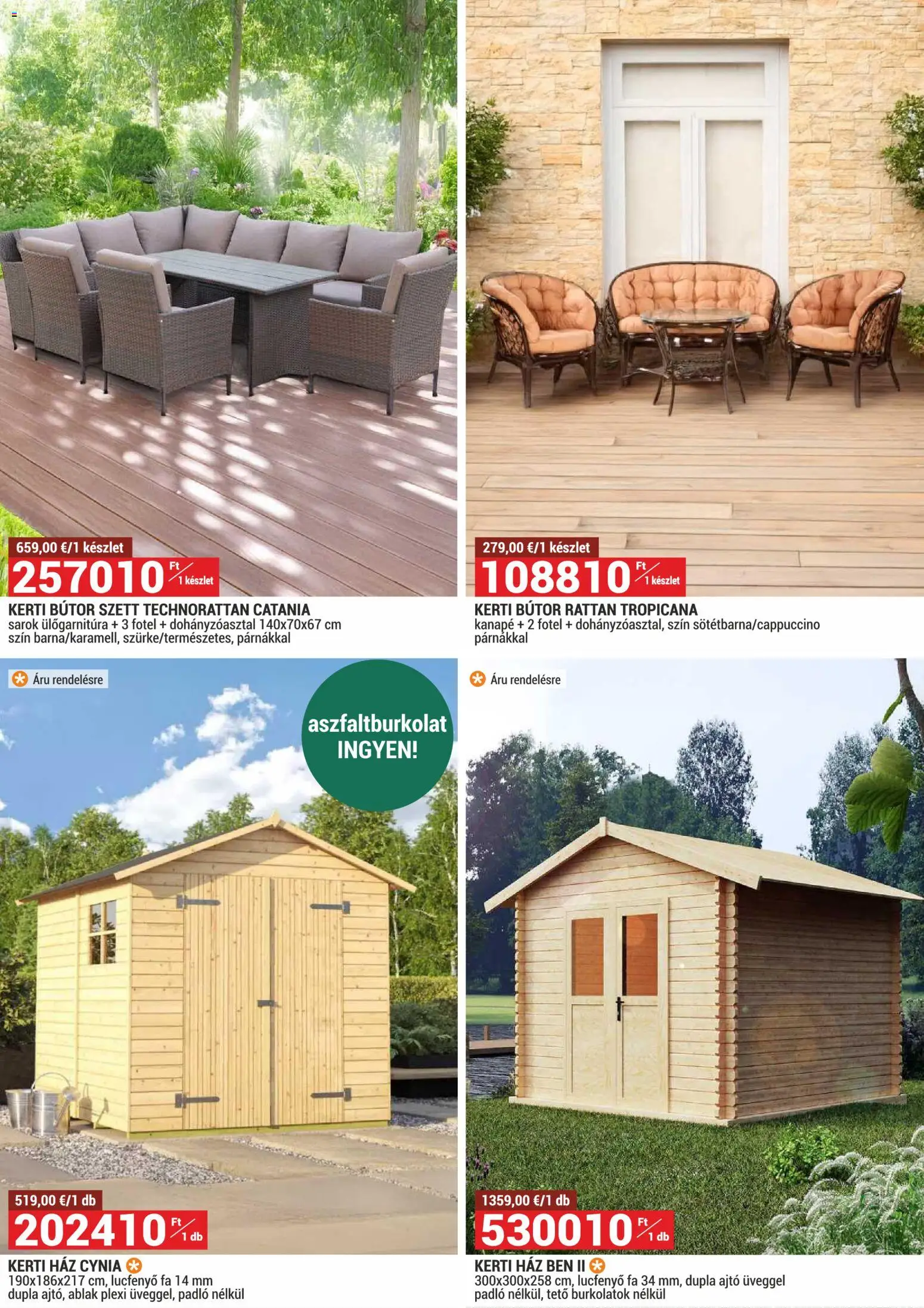 Merkury Market akciós ujság - amely érvényes a következő dátumtól: 01.03.2026 | Oldal: 5 | Termékek: Kerti bútor szett, Sarok ülőgarnitúra, Kanapé, Kerti bútor