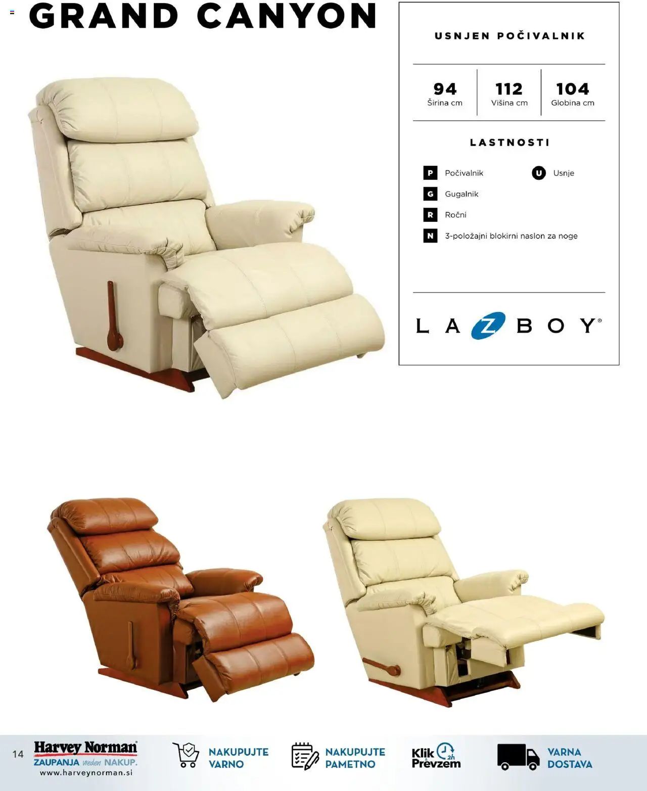 Harvey Norman - Katalog - Udobna praznična ponudba - Počivalniki & masažni stoli │ velja od 22.12.2022 | Stran: 14