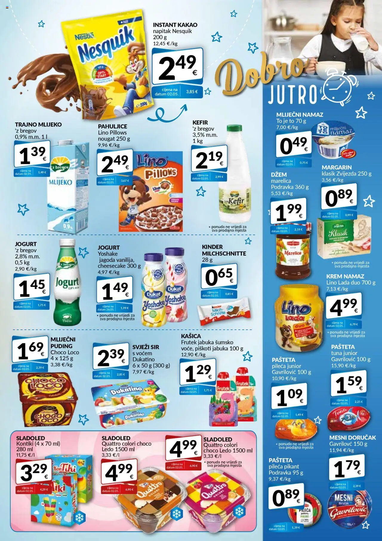 Bakmaz katalog | vrijedi od 04.09.2025 | Stranica: 3 | Proizvodi: Margarin, Džem, Kefir, Kakao