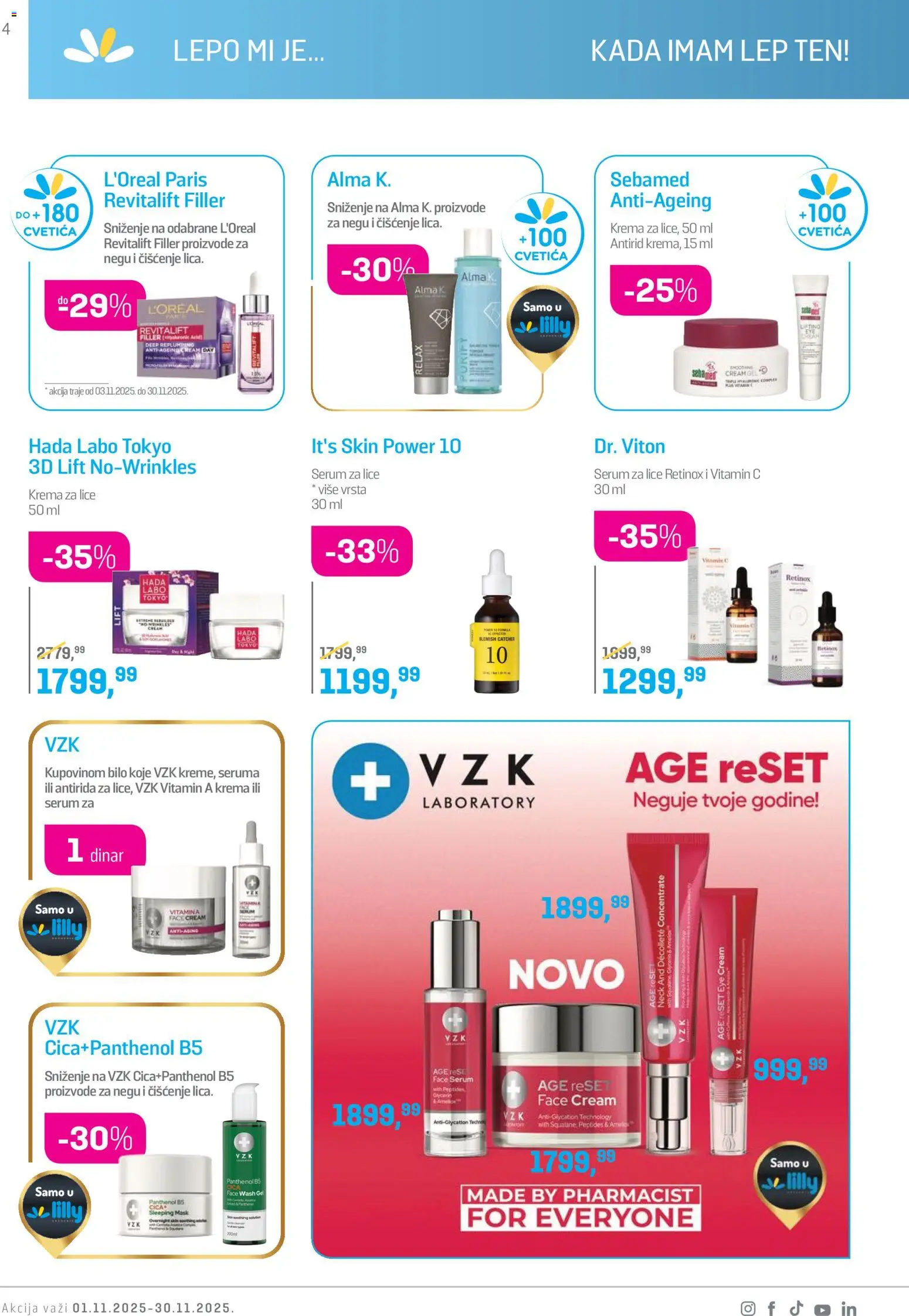 Lilly drogerie katalog - važi od 01.11.2025 | Strana: 4 | Proizvode: Krema