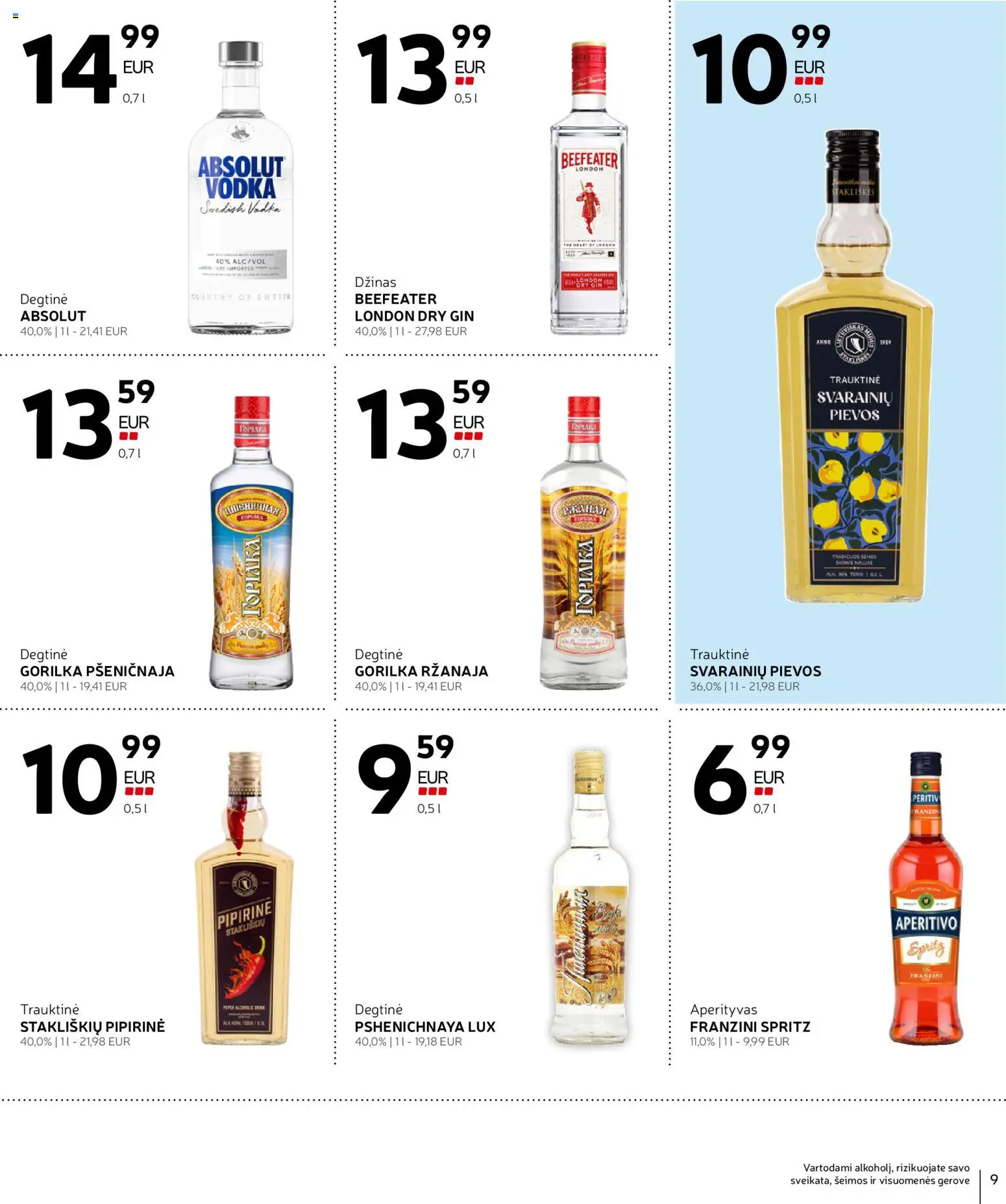 Rimi akcijos nuo 02.12.2025 | Puslapis: 9 | Prekių: Degtinė, Džinas