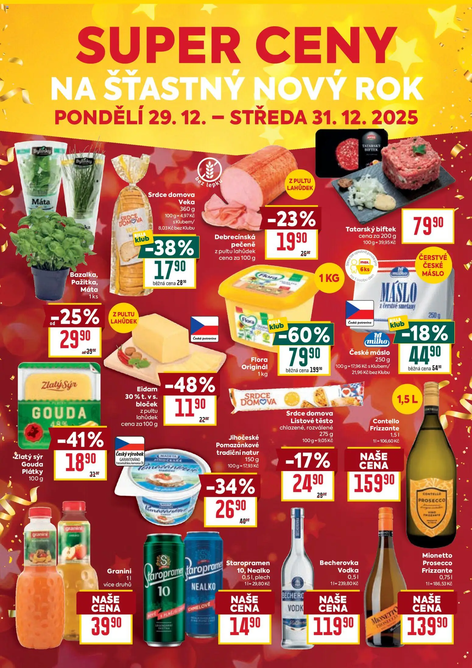 Billa Velký leták od 27.12.2025 | Strana: 32 | Produkty: Mionetto, Listové těsto, Vodka, Flora