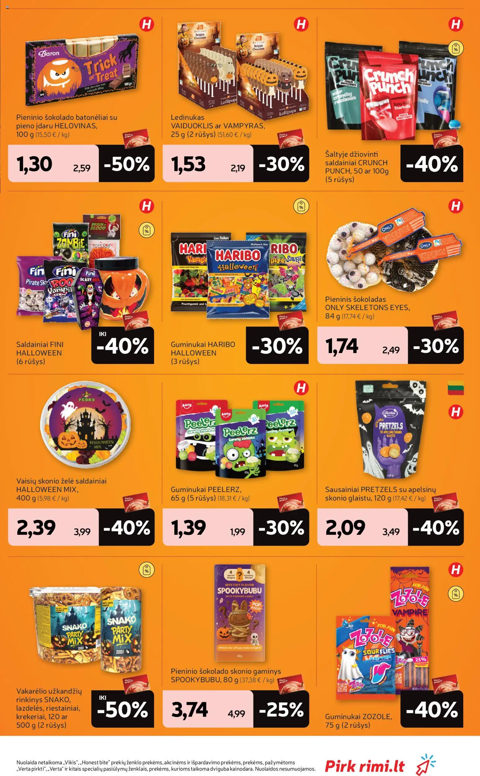 Rimi akcijos nuo 28.10.2025 | Puslapis: 7 | Prekių: Sausainiai, Šokoladas, Guminukai, Saldainiai