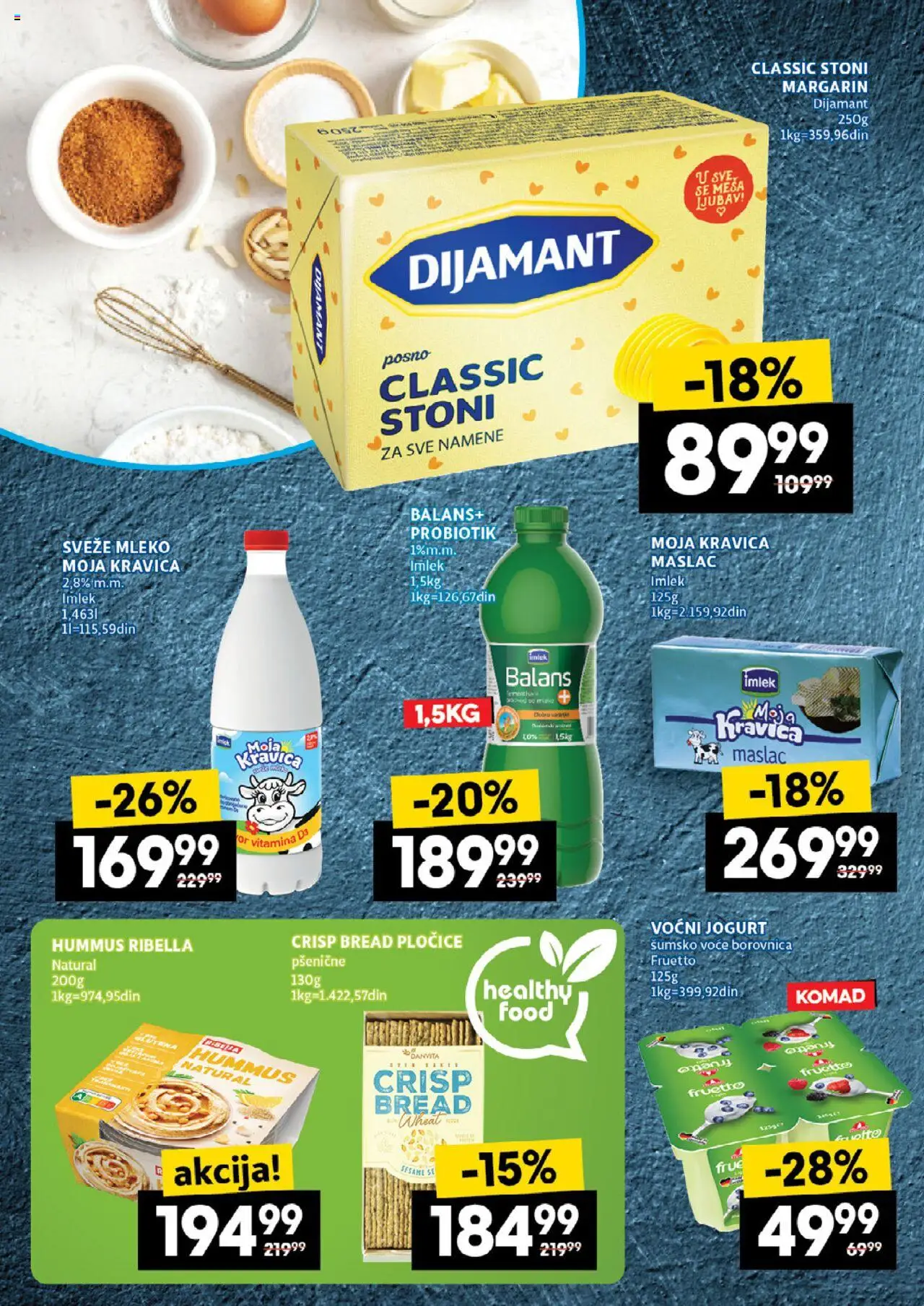 Idea katalog - važi od 26.06.2025 | Strana: 18 | Proizvode: Maslac, Borovnica, Margarin, Jogurt