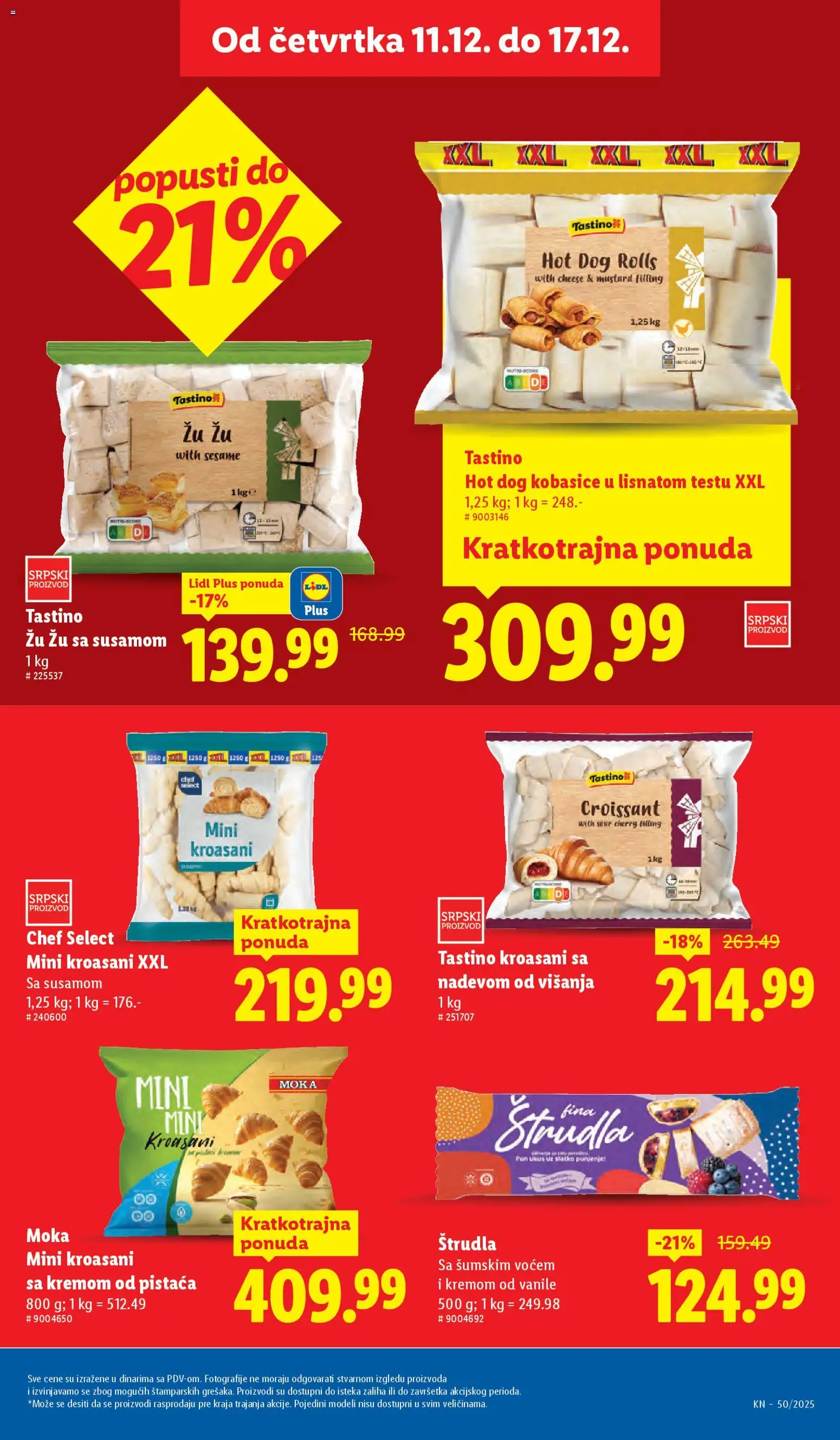 Lidl katalog - važi od 11.12.2025 | Strana: 23 | Proizvode: Štrudla, Hot dog
