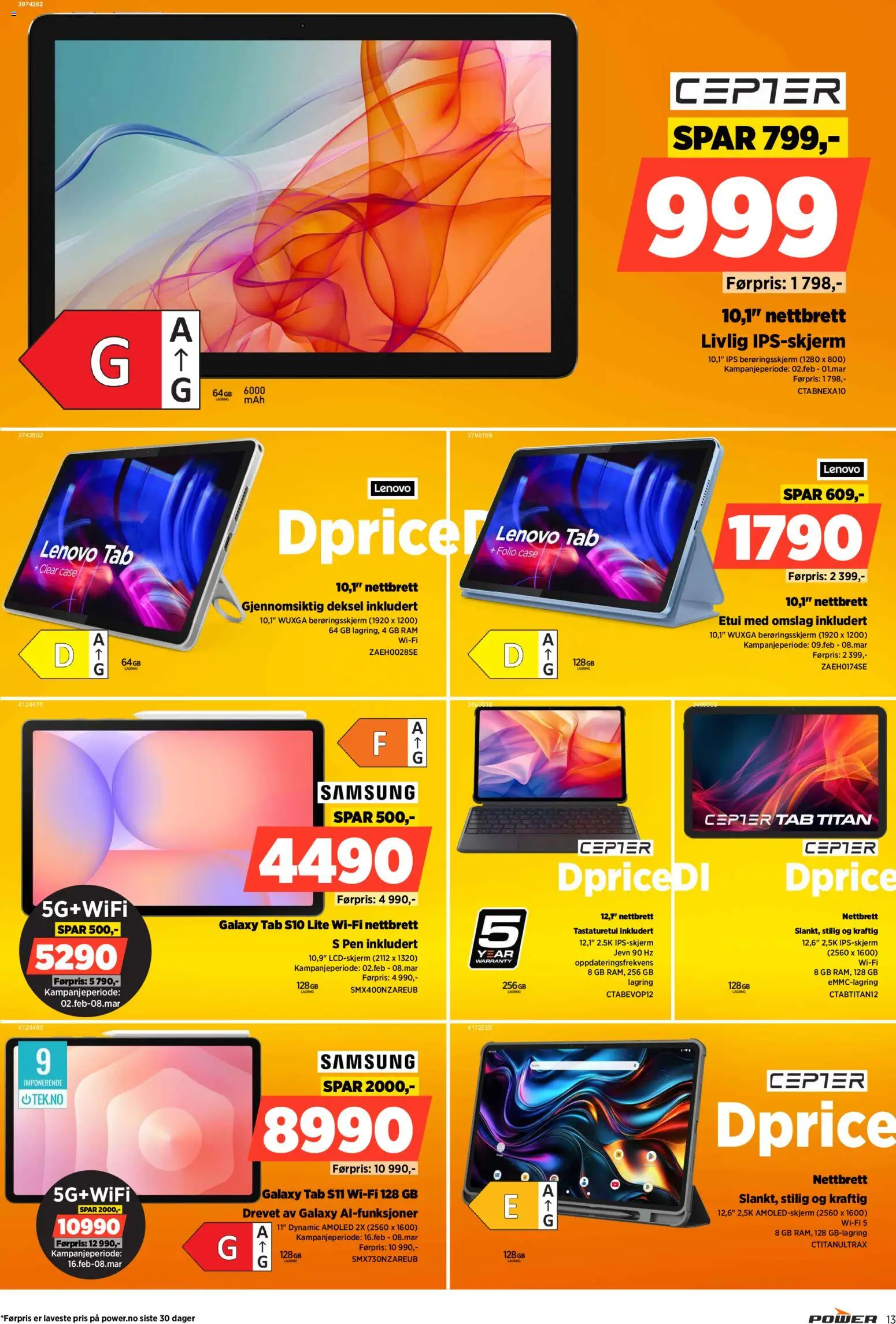 {H1} | Side: 13 | Produkter: Nettbrett, Суміш дитяча