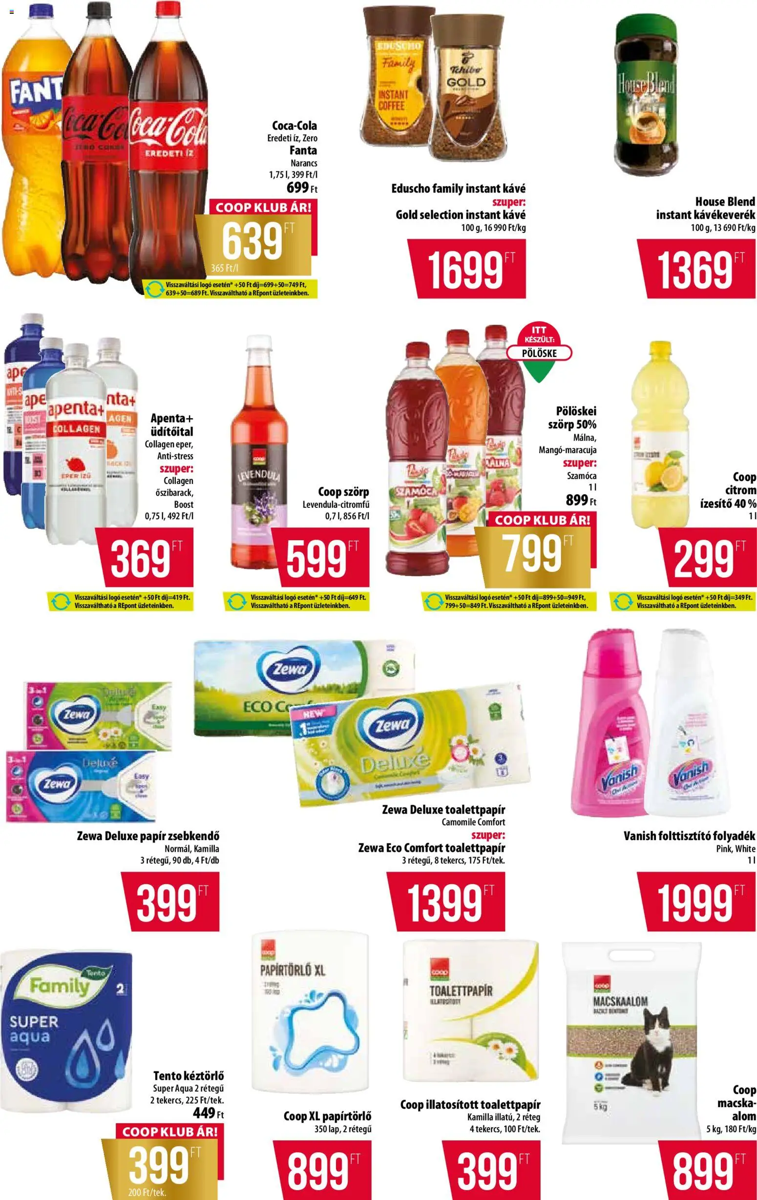 COOP akciós ujság - amely érvényes a következő dátumtól: 02.01.2026 | Oldal: 7 | Termékek: Macskaalom, Fanta, Papírtörlő, Eper