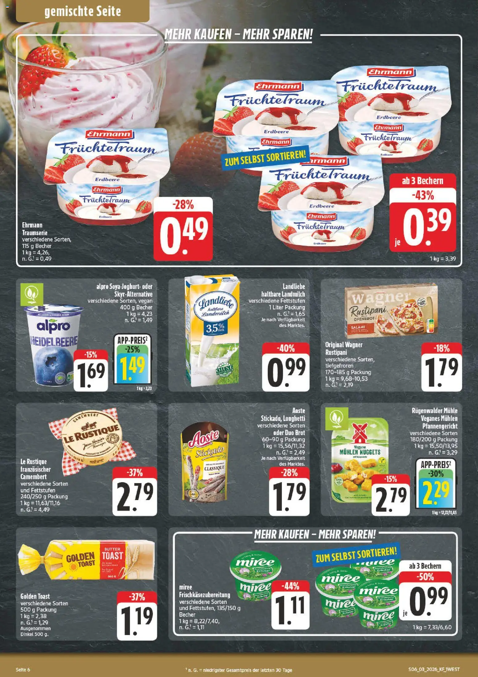 nah & gut Prospekt 	 – gültig ab 12.01.2026 | Seite: 6 | Produkte: Mühle, Toast, Alpro, Brot