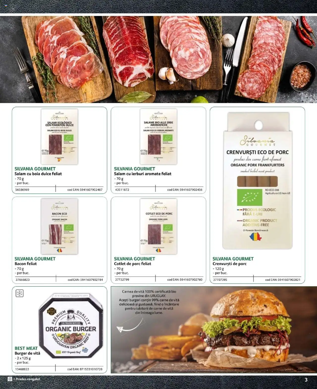 Noul catalog Selgros – valabil de la 09.02.2024 | Pagină: 3 | Produse: Bacon, Salam, Carne De Vită, Burger