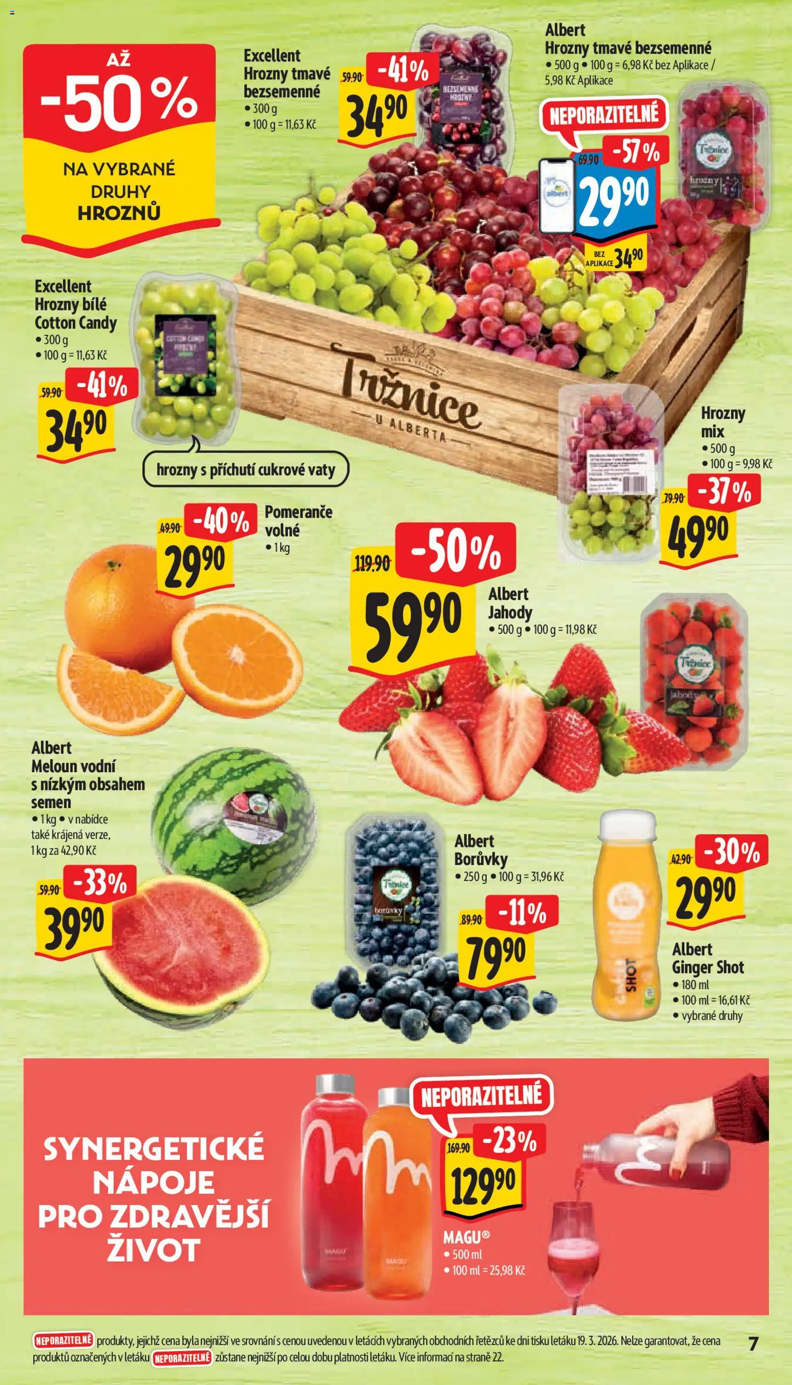 Albert leták - Supermarket od 25.03.2026 | Strana: 13 | Produkty: Meloun, Jahody, Borůvky, Meloun vodní
