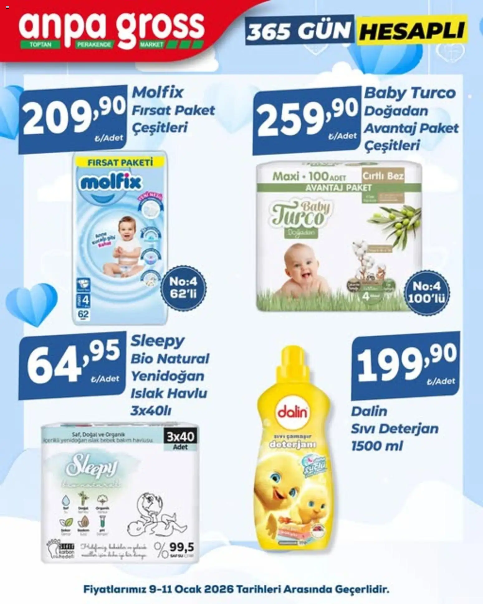 Anpa Gross İndirim - 09.01.2026 tarihinden itibaren geçerlidir | Sayfa: 1 | Ürünler: Deterjan, Ocak