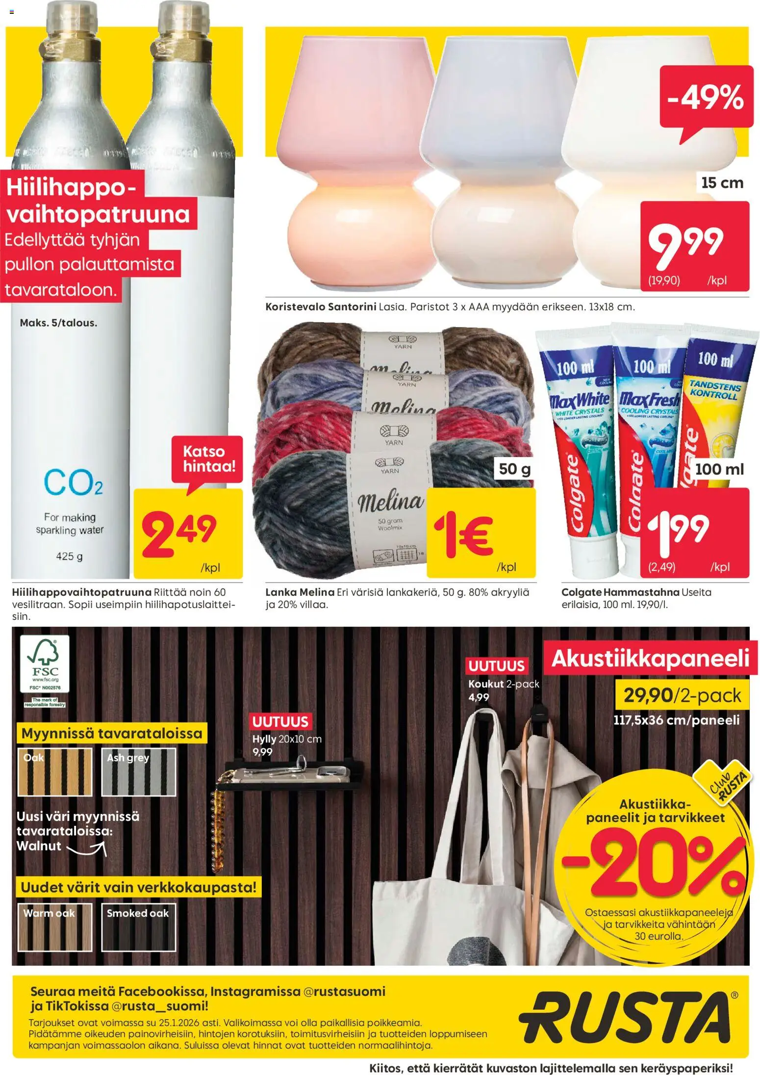 Rusta tarjoukset – voimassa 19.01.2026 alkaen | Sivu: 20 | Tuotteet: Hammastahna, Hylly, Paristot, Voi