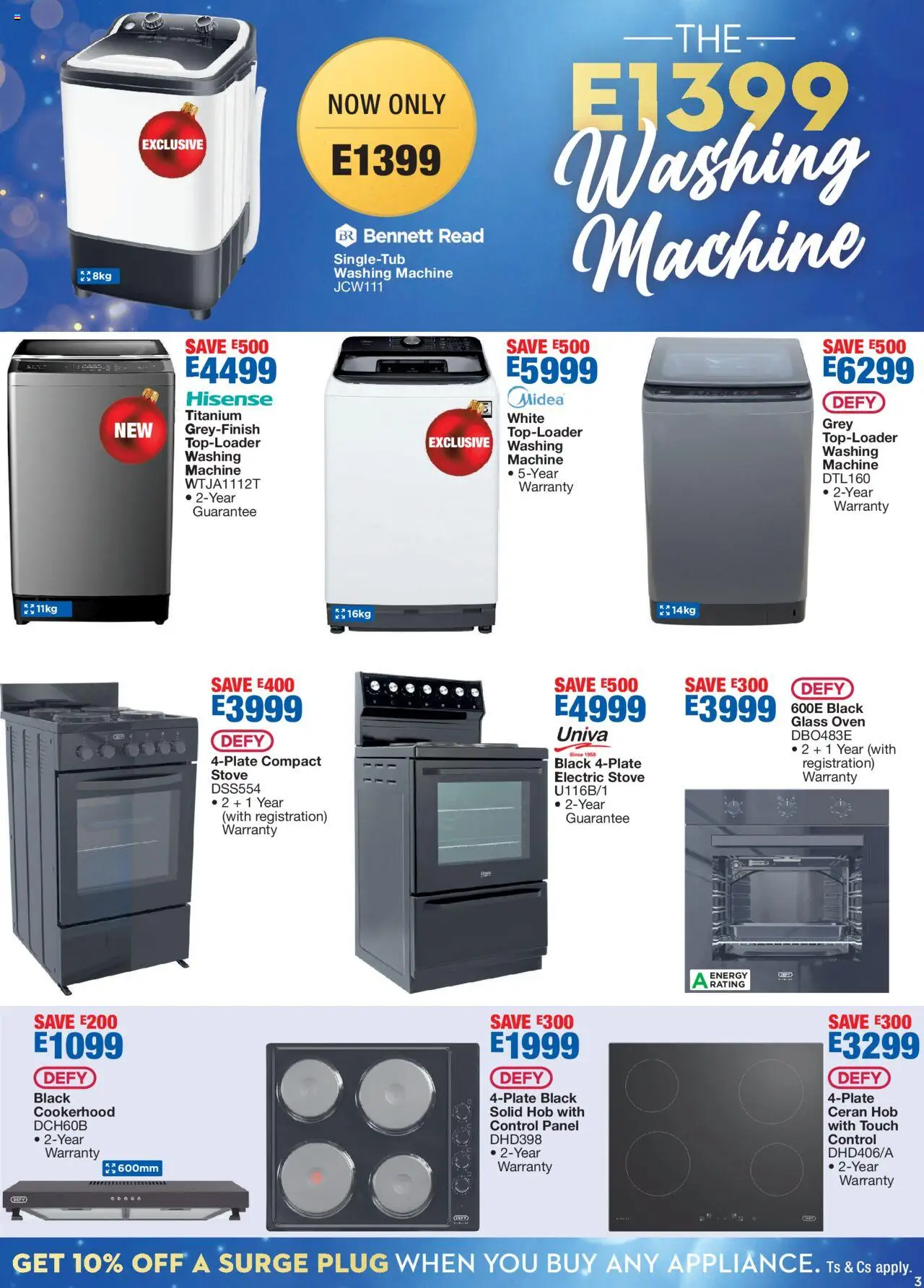 New OK Furniture catalogue – valid from 20.10.2025 | Page: 3 | Products: Washing machine, Oven, Hob, Stove