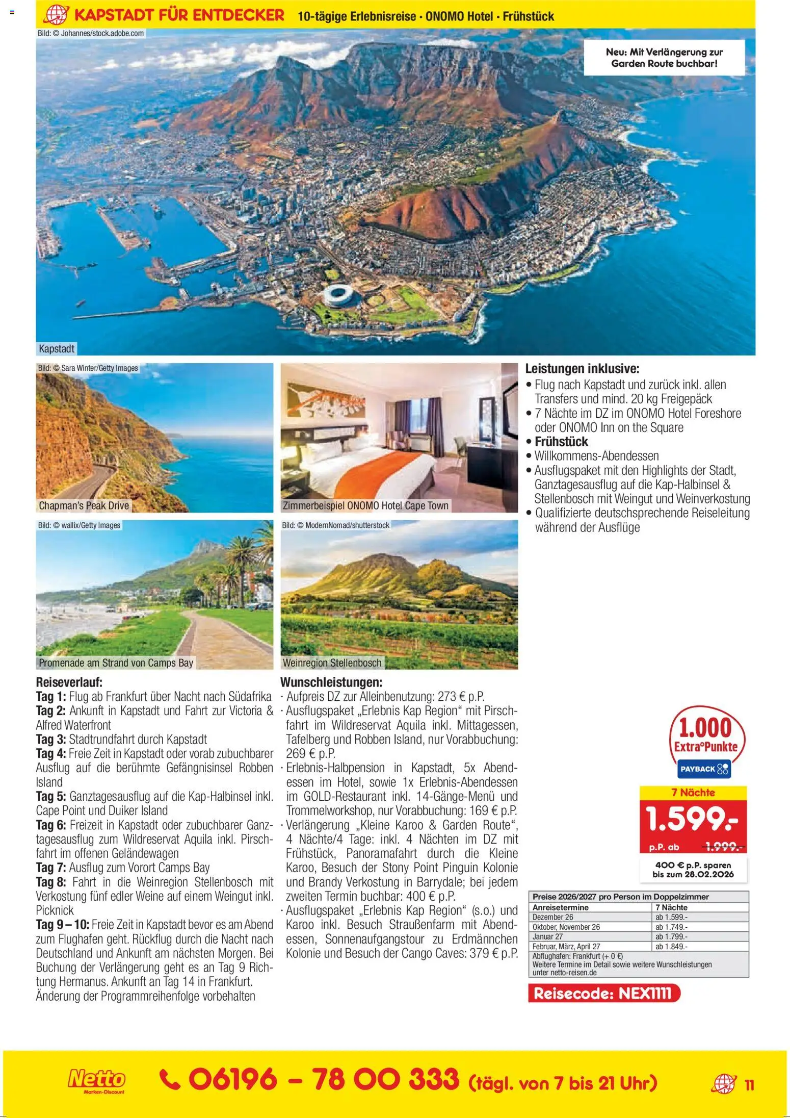 Netto Reisen Reise-Sonderangebote – gültig ab 15.01.2026 | Seite: 11 | Produkte: Uhr