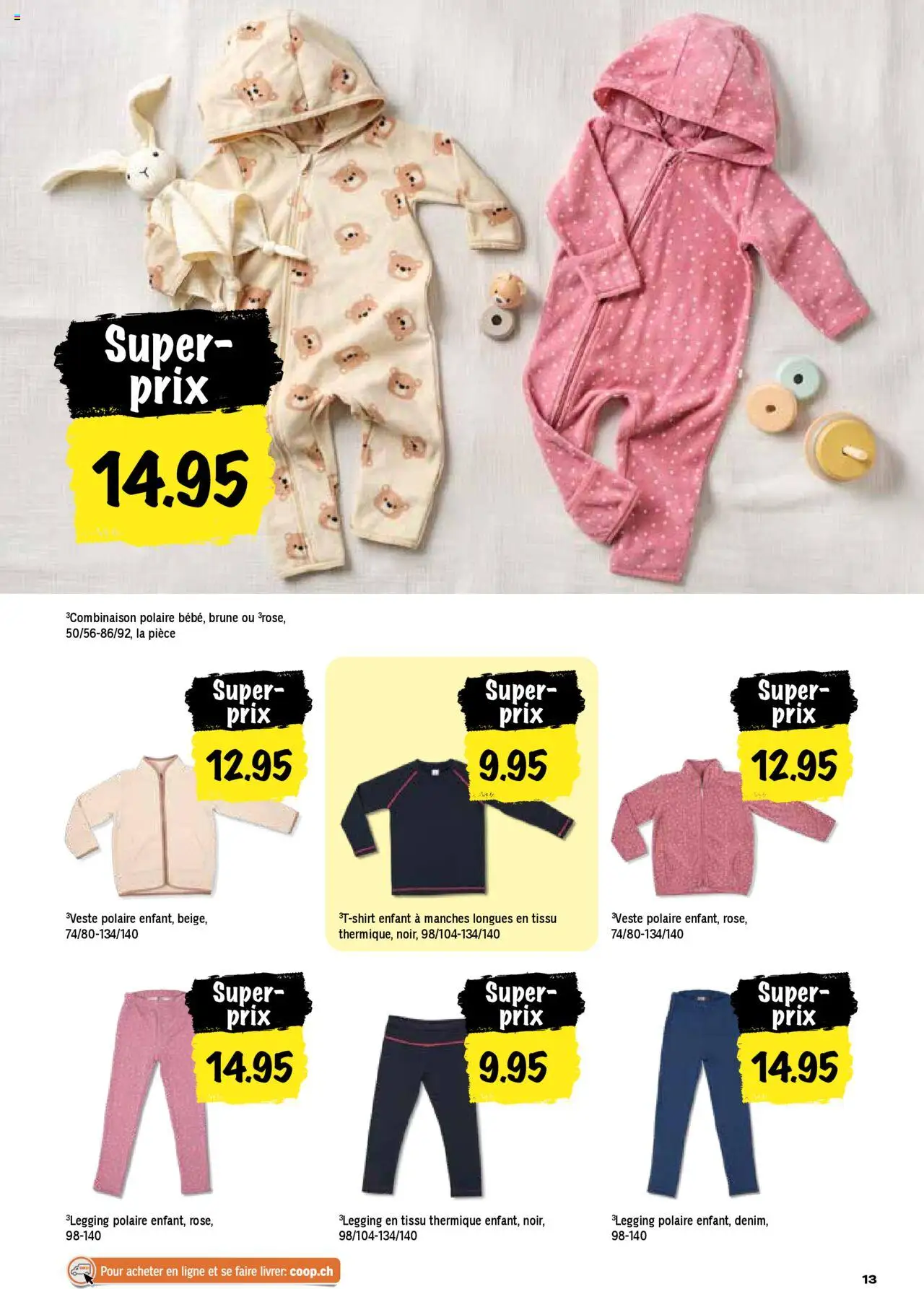 Coop - Les actions de la semaine – gültig ab 16.10.2025 | Seite: 13 | Produkte: T-Shirt, Leggings, Jumpsuit, Shirt