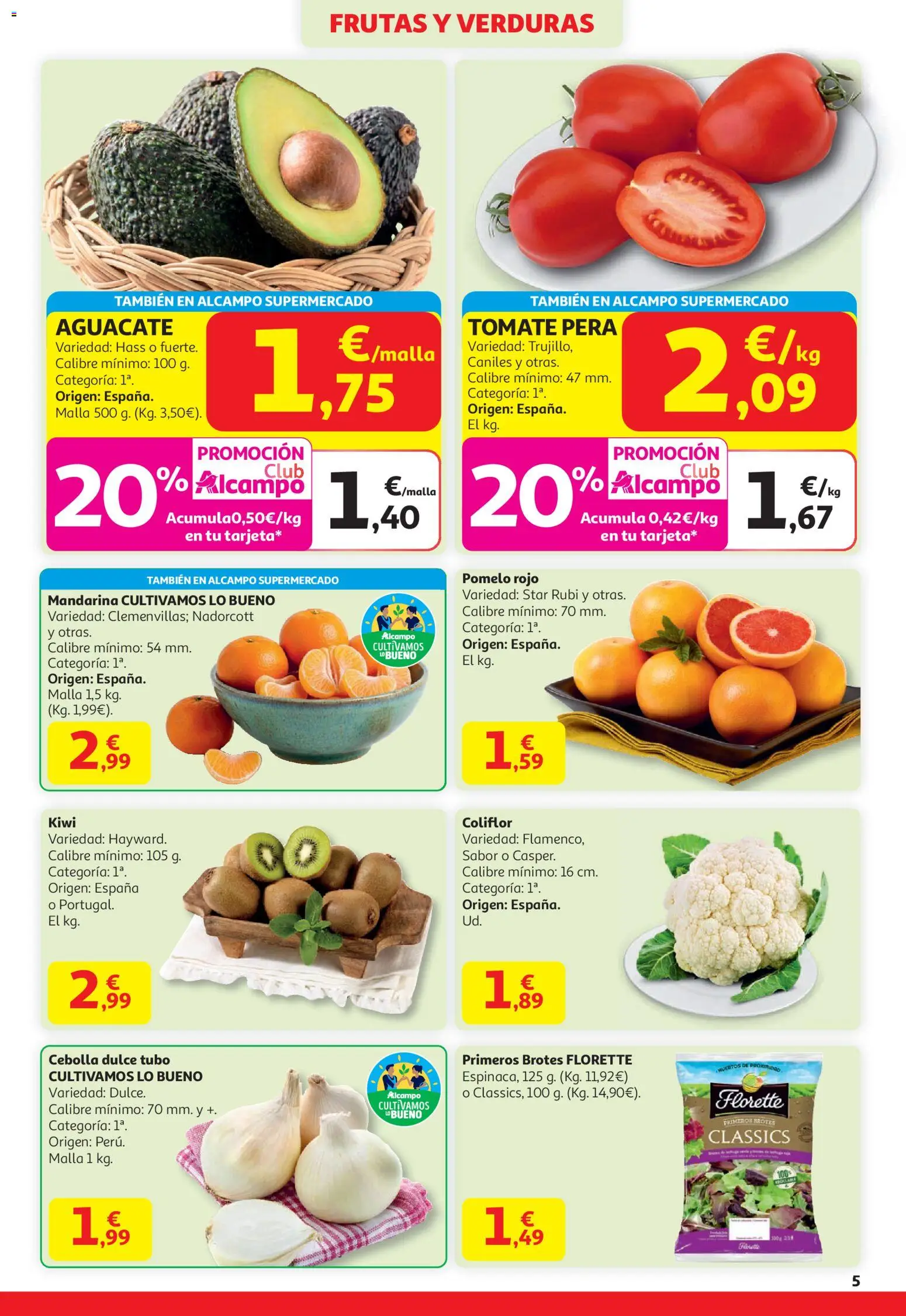 Alcampo - HG Unico Madrid │ válido desde el 29.12.2025 | Página: 5 | Productos: Kiwi, Παγωμένο τσάι