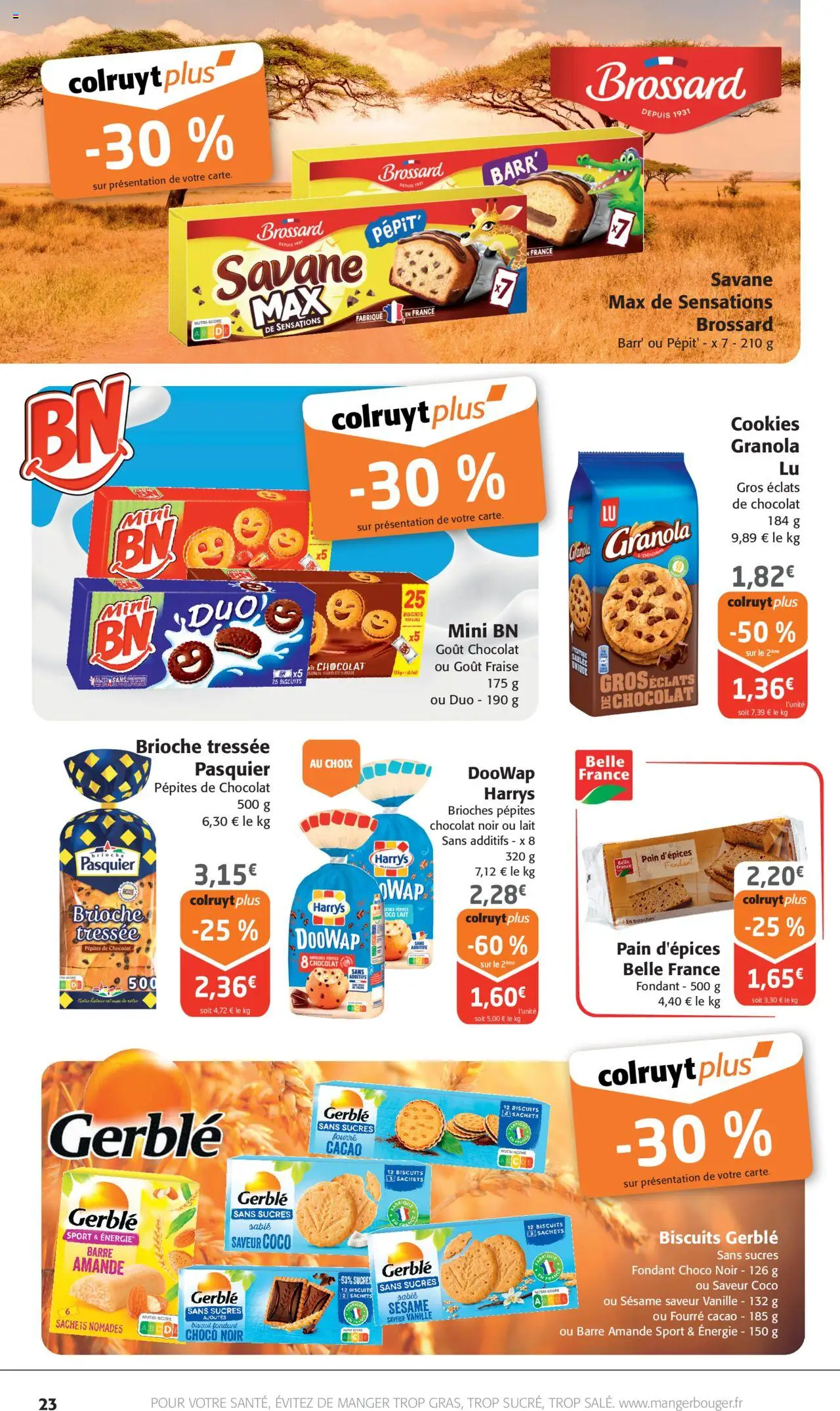  | Page: 23 | Produits: Pépites de chocolat, Cookies, Biscuits, Granola