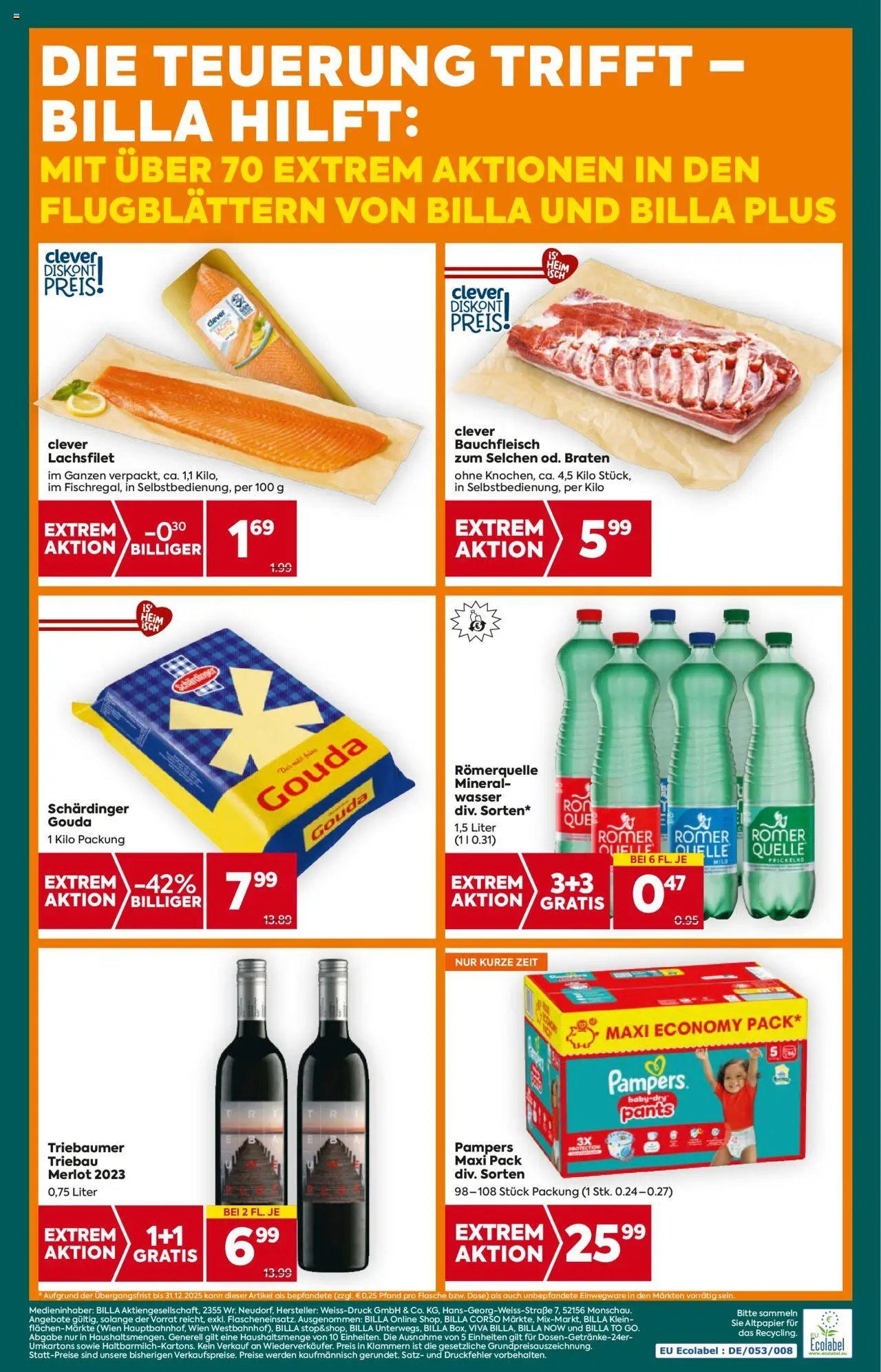 Billa Plus Flugblatt - Steiermark gültig ab 16.10.2025 | Seite: 16 | Produkte: Wasser, Pampers