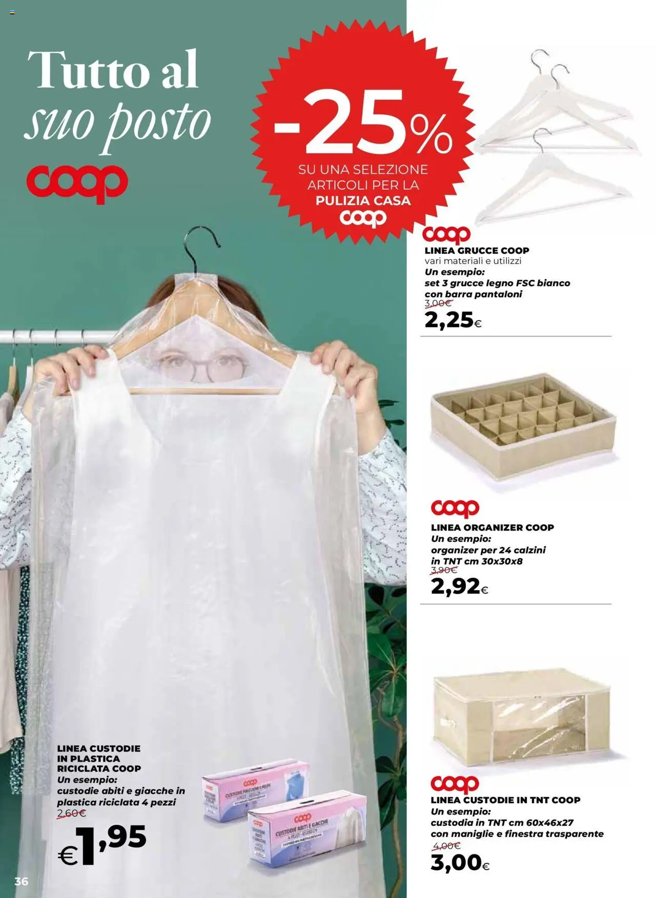 Volantino Ipercoop del 09.10.2025 | Pagina: 36 | Prodotti: Abiti, Pantaloni, Calzini, Grucce