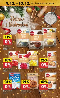 Biedronka leták platný od 04.12.2025 | Strana: 25 | Produkty: Prášok do pečiva, Puding, Cukor, Šľahačka