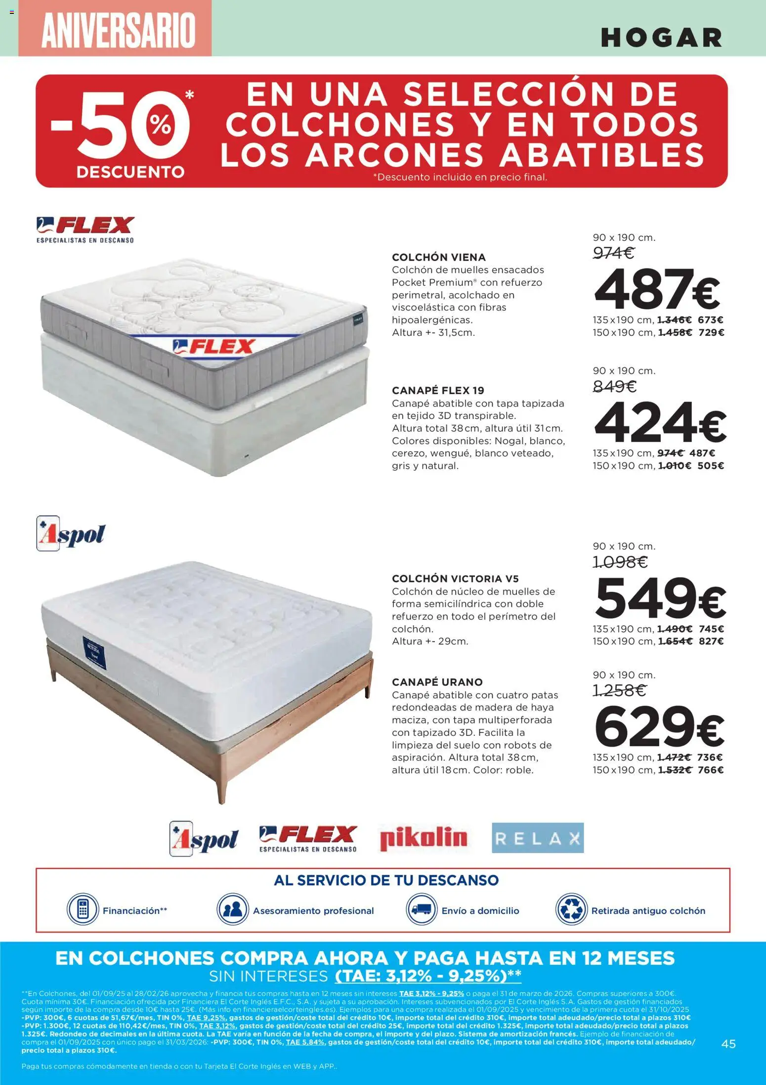 Hipercor catálogo │ válido desde el 23.10.2025 | Página: 58 | Productos: Colchon